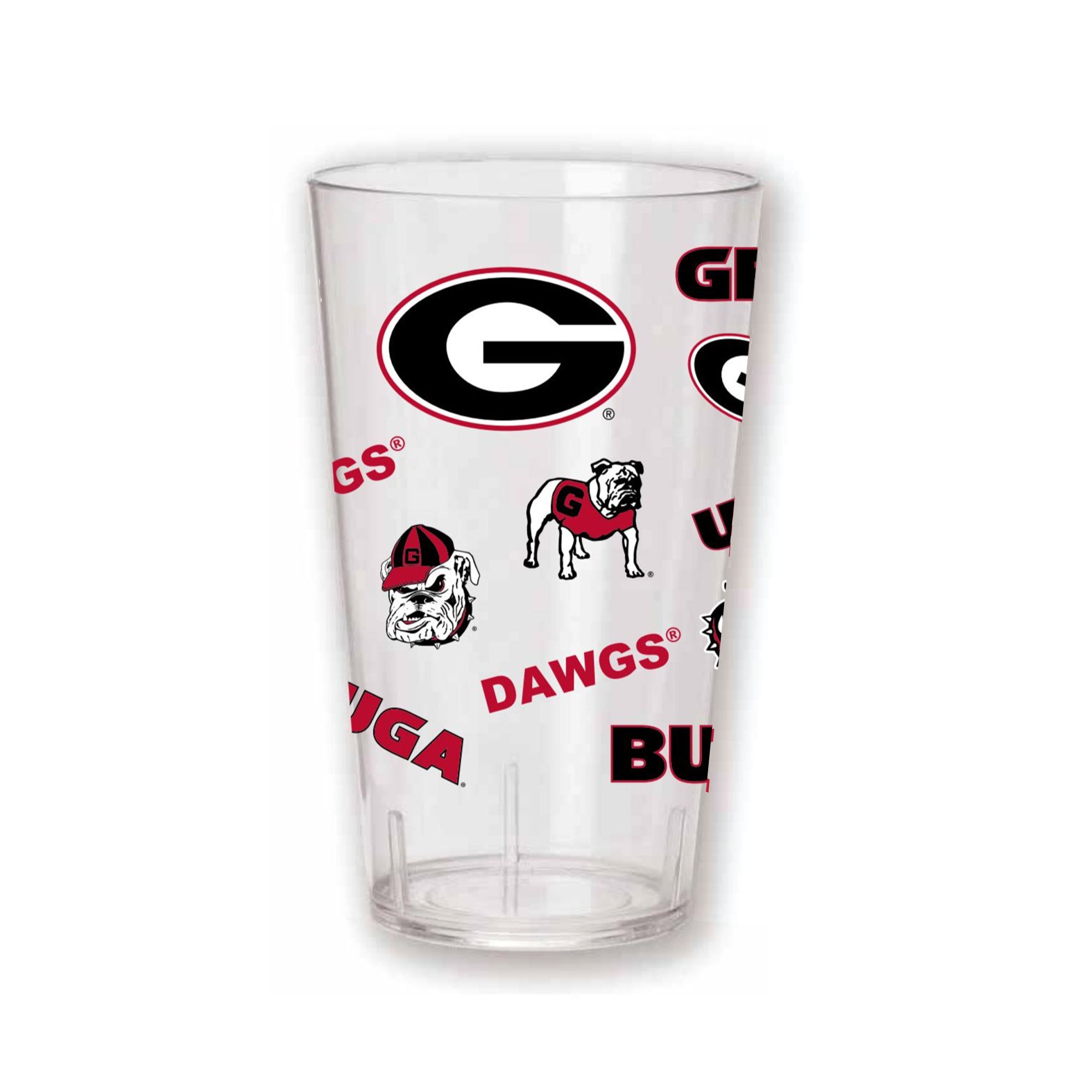 Set of 4 Georgia Bulldogs 24oz Tritan Tumblers
