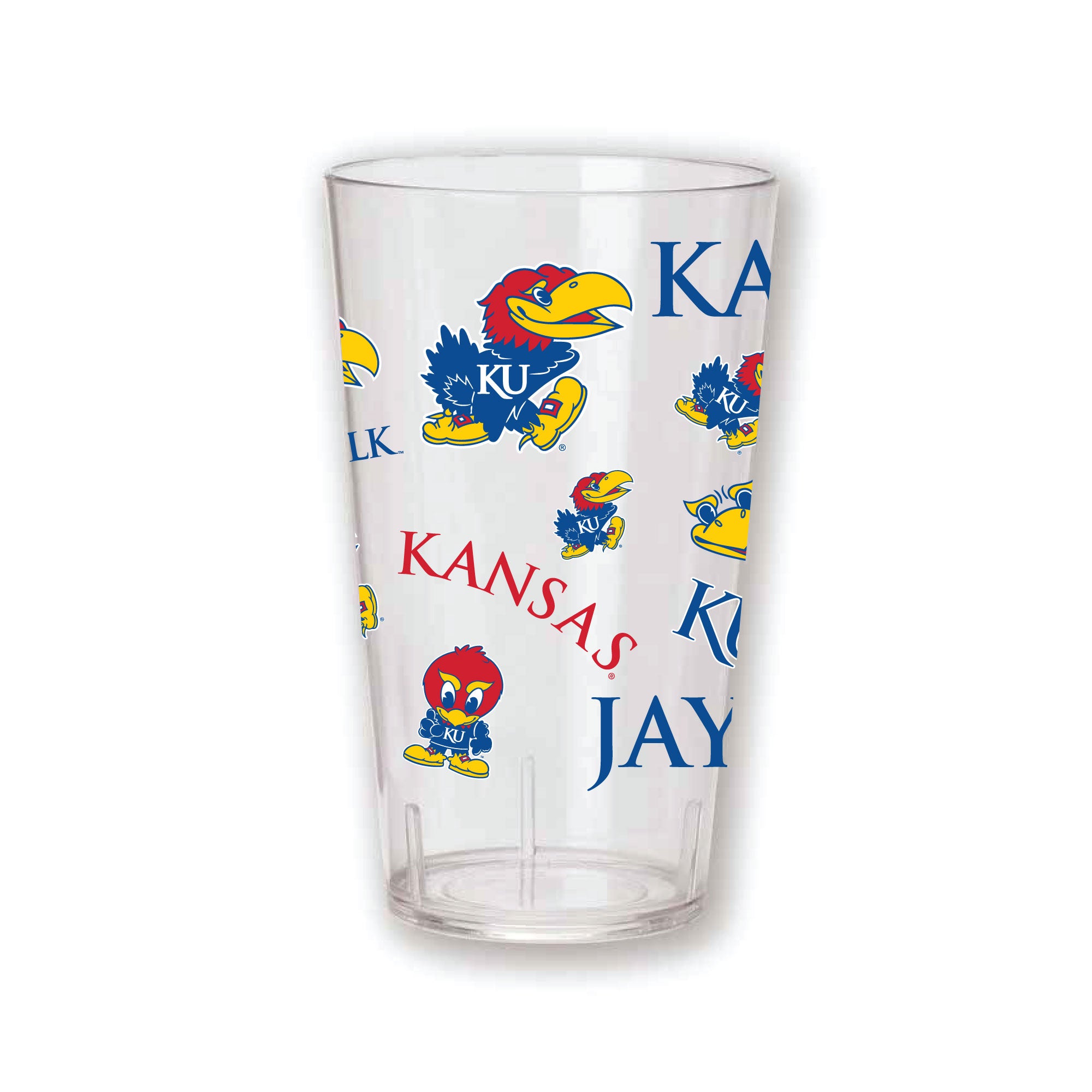 Set of 4 Kansas Jayhawks 24oz Tritan Tumblers