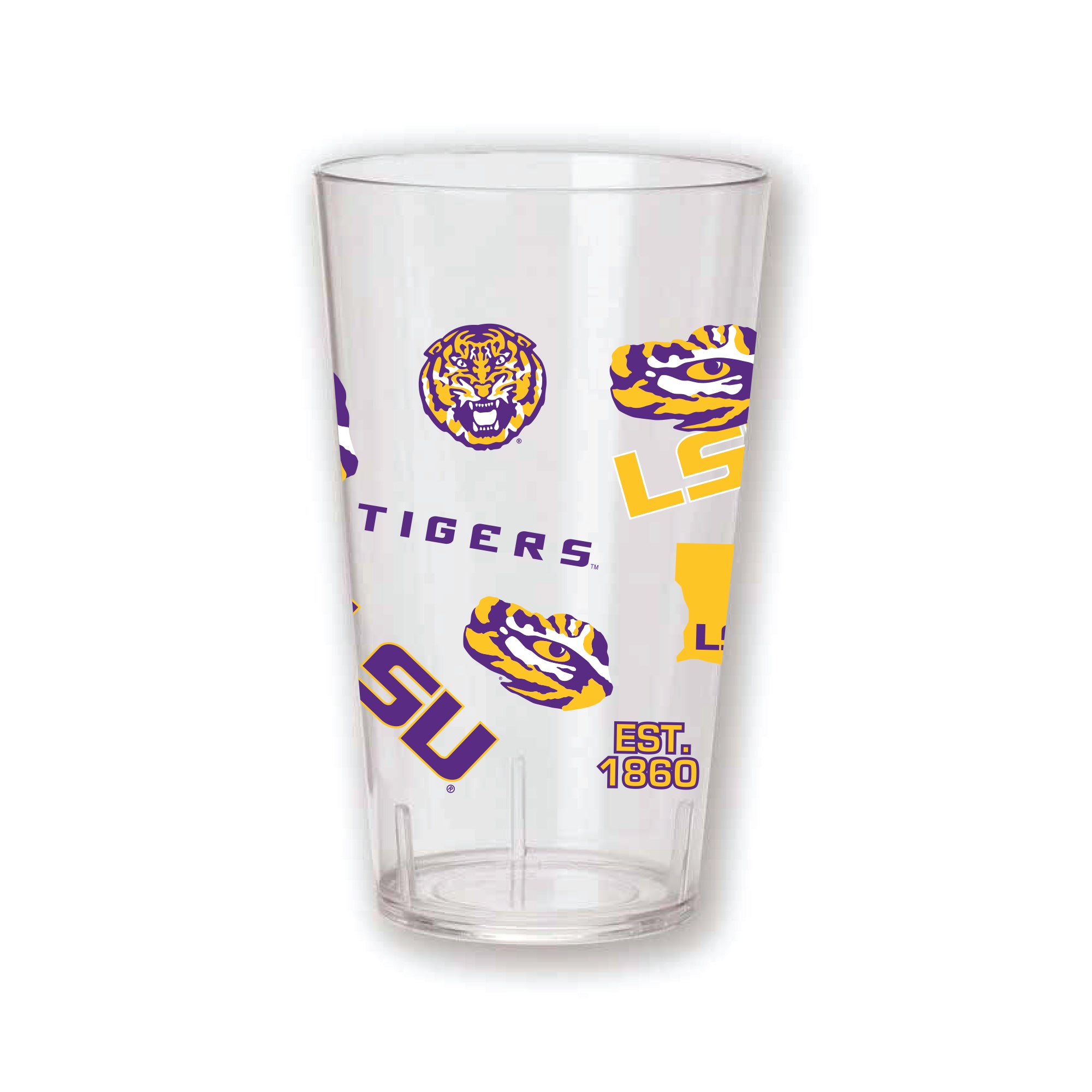 Set of 4 LSU Tigers 24oz Tritan Tumblers