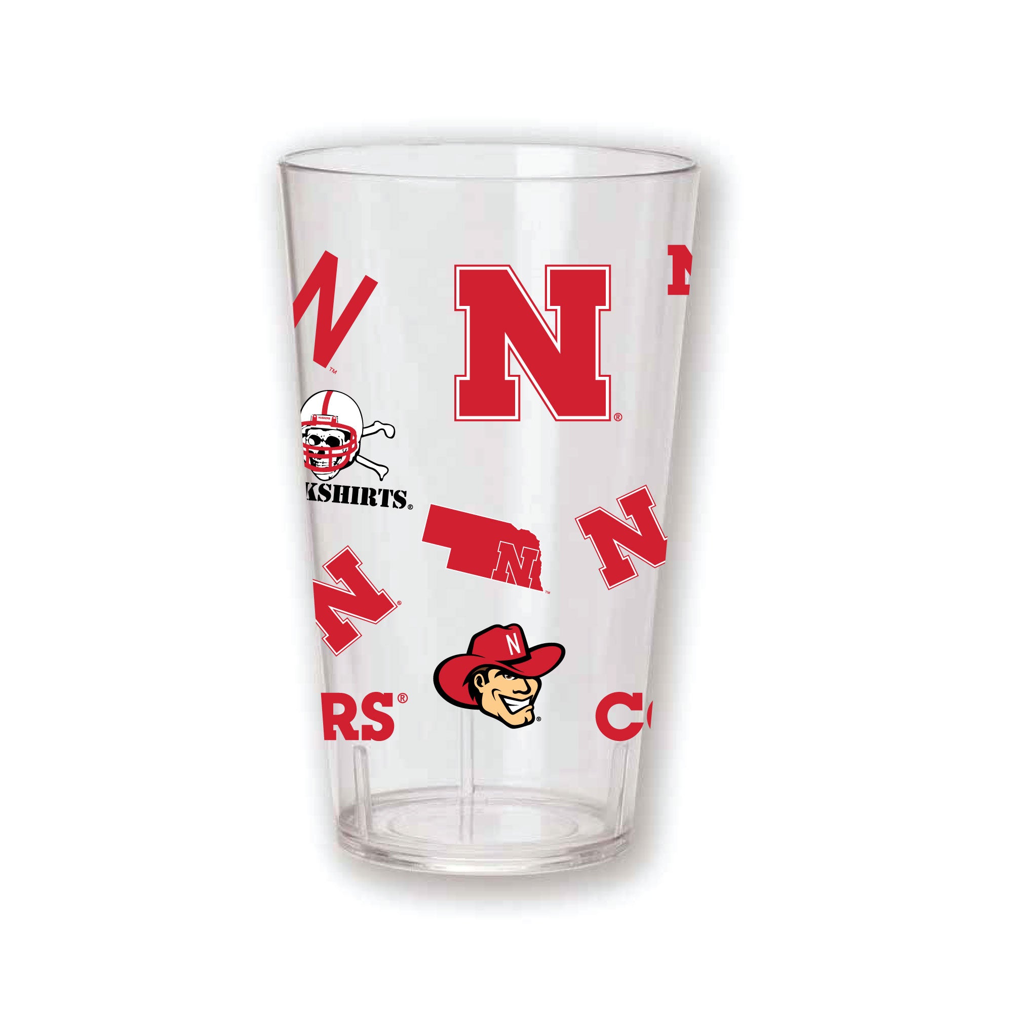 Set of 4 Nebraska Cornhuskers 24oz Tritan Tumblers