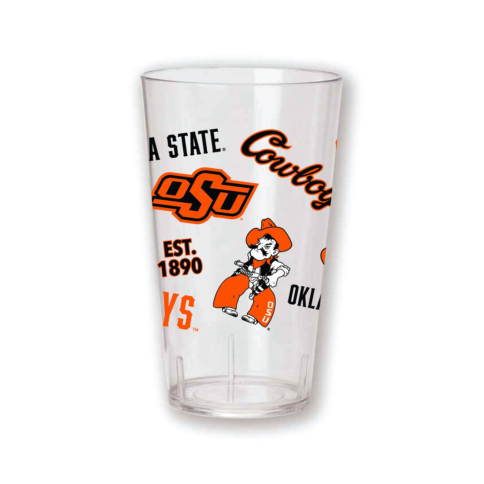 Set of 4 OKLAHOMA ST MEDLEY 24oz Tritan Tumblers