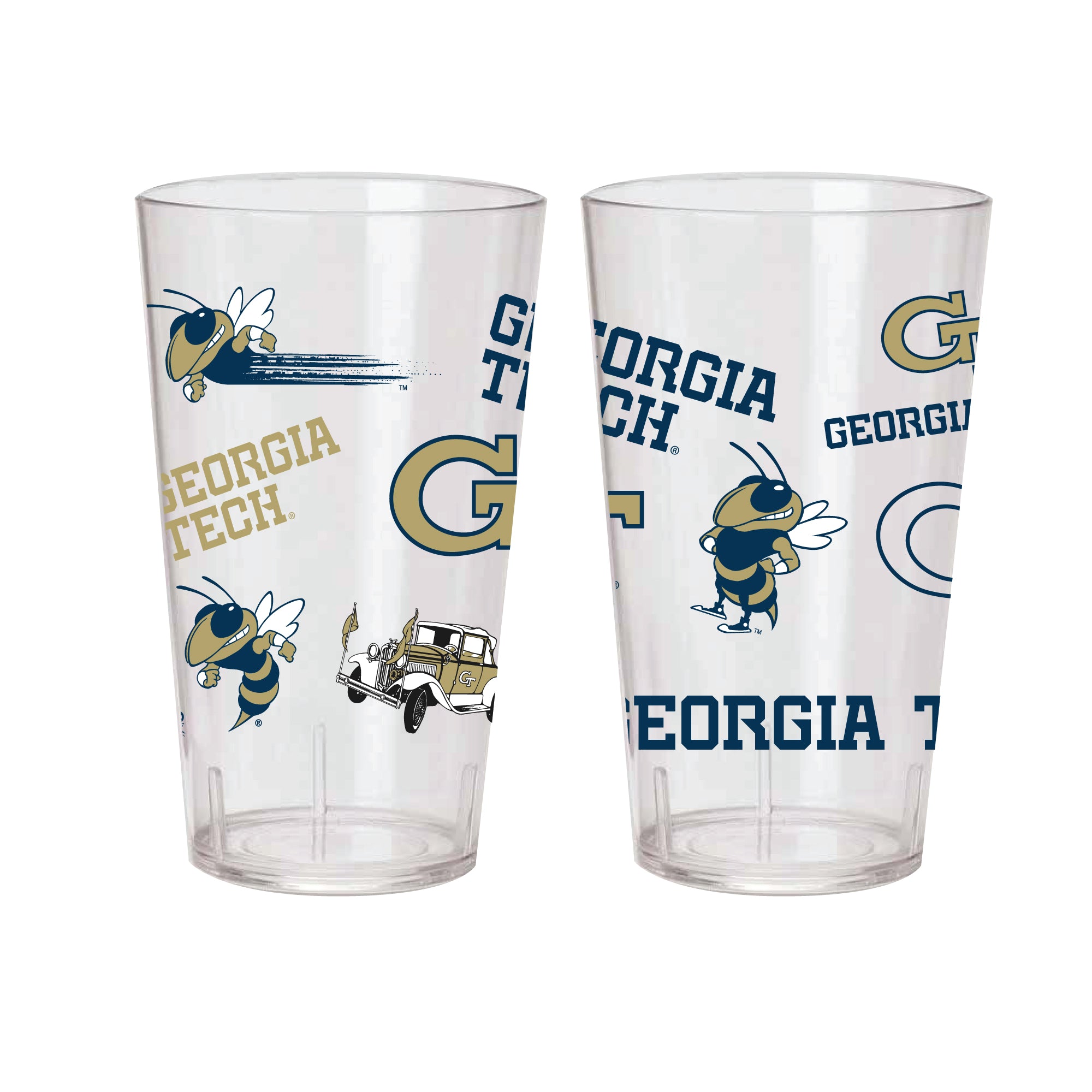Set of 4 GEORGIA TECH MEDLEY 24oz Tritan Tumblers