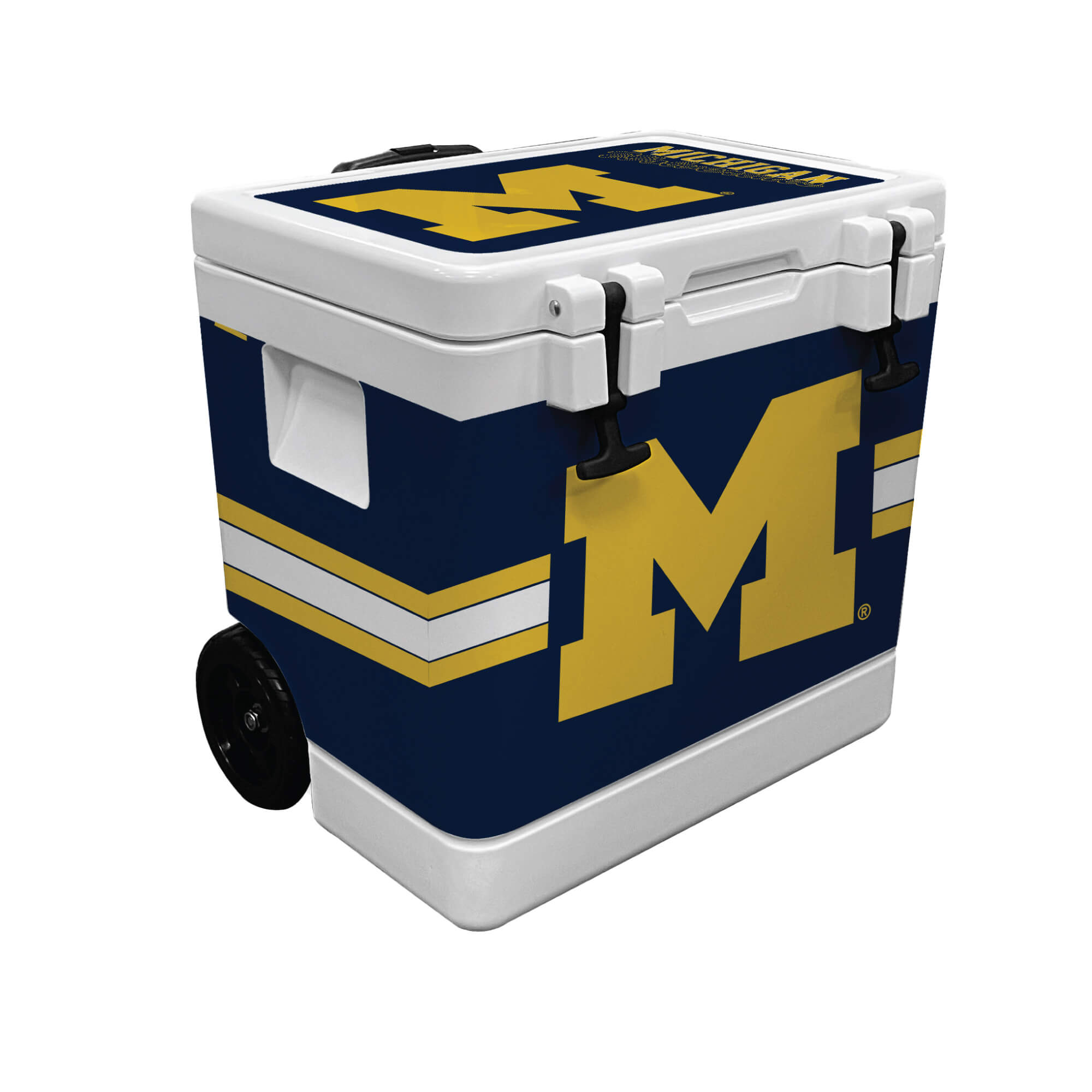 37qt Michigan Wolverines Rotomolded Wheeled Cooler