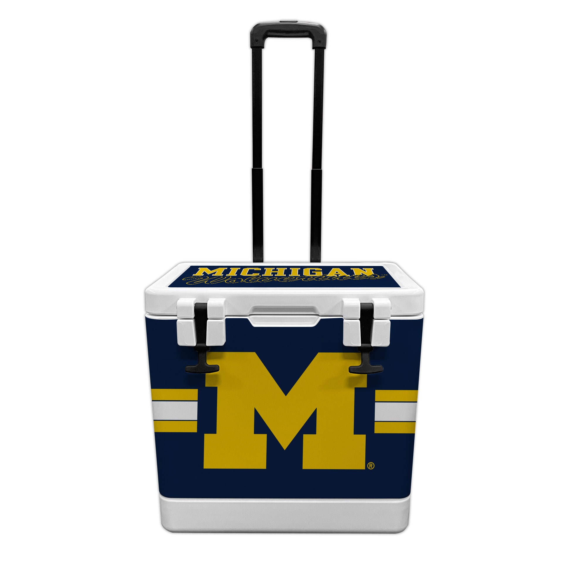 37qt Michigan Wolverines Rotomolded Wheeled Cooler