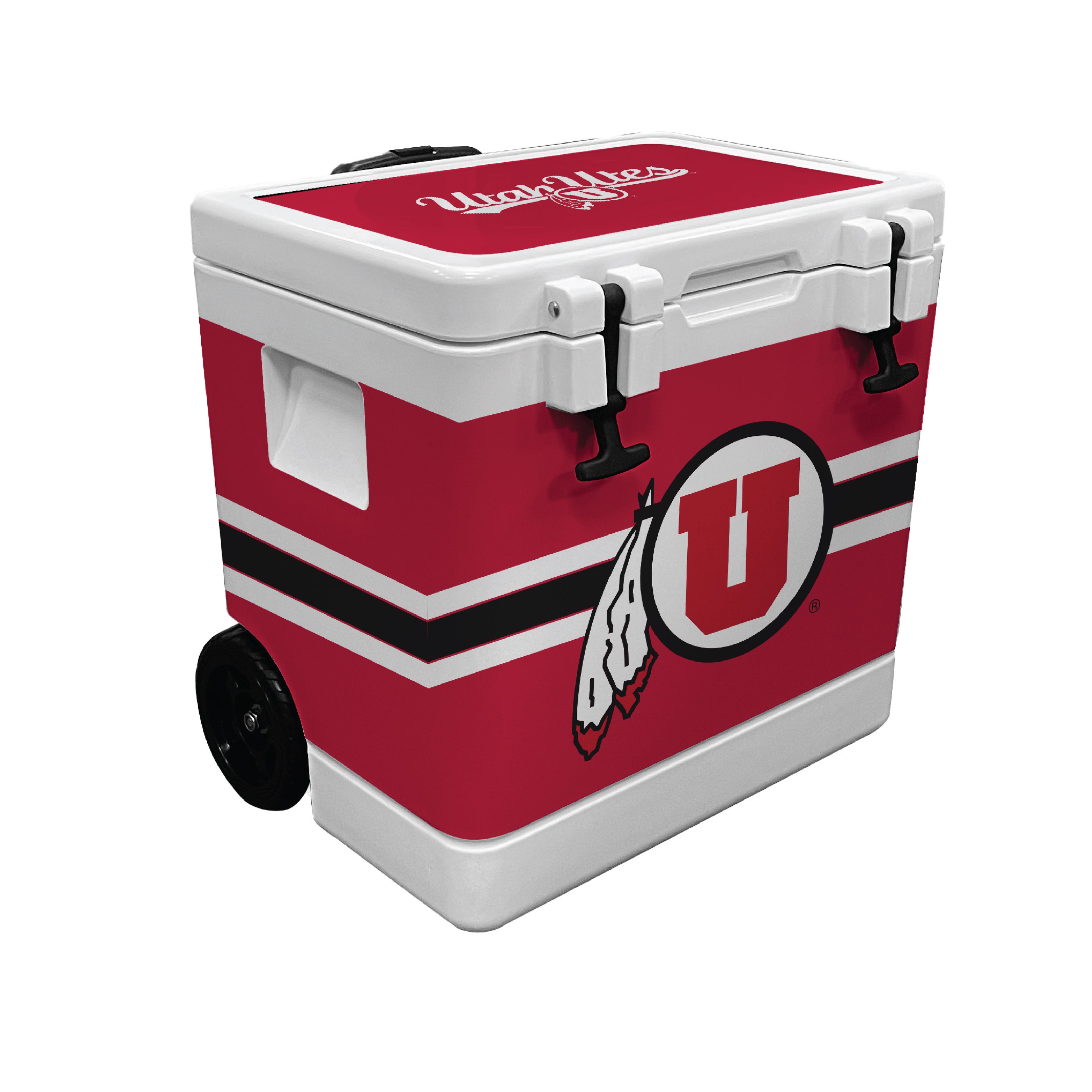 37QT Utah Utes Rotomolded Wheeled Cooler
