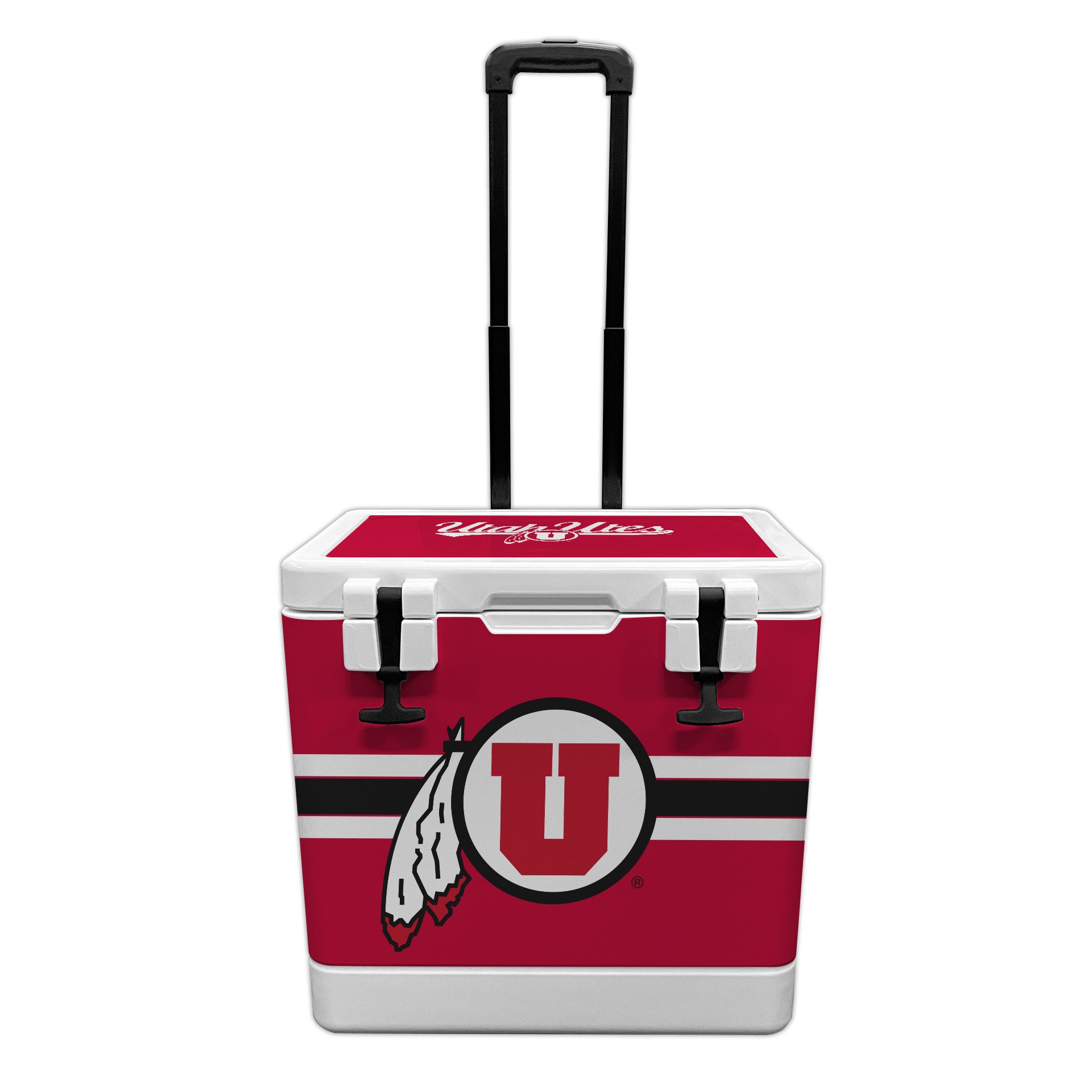 37QT Utah Utes Rotomolded Wheeled Cooler