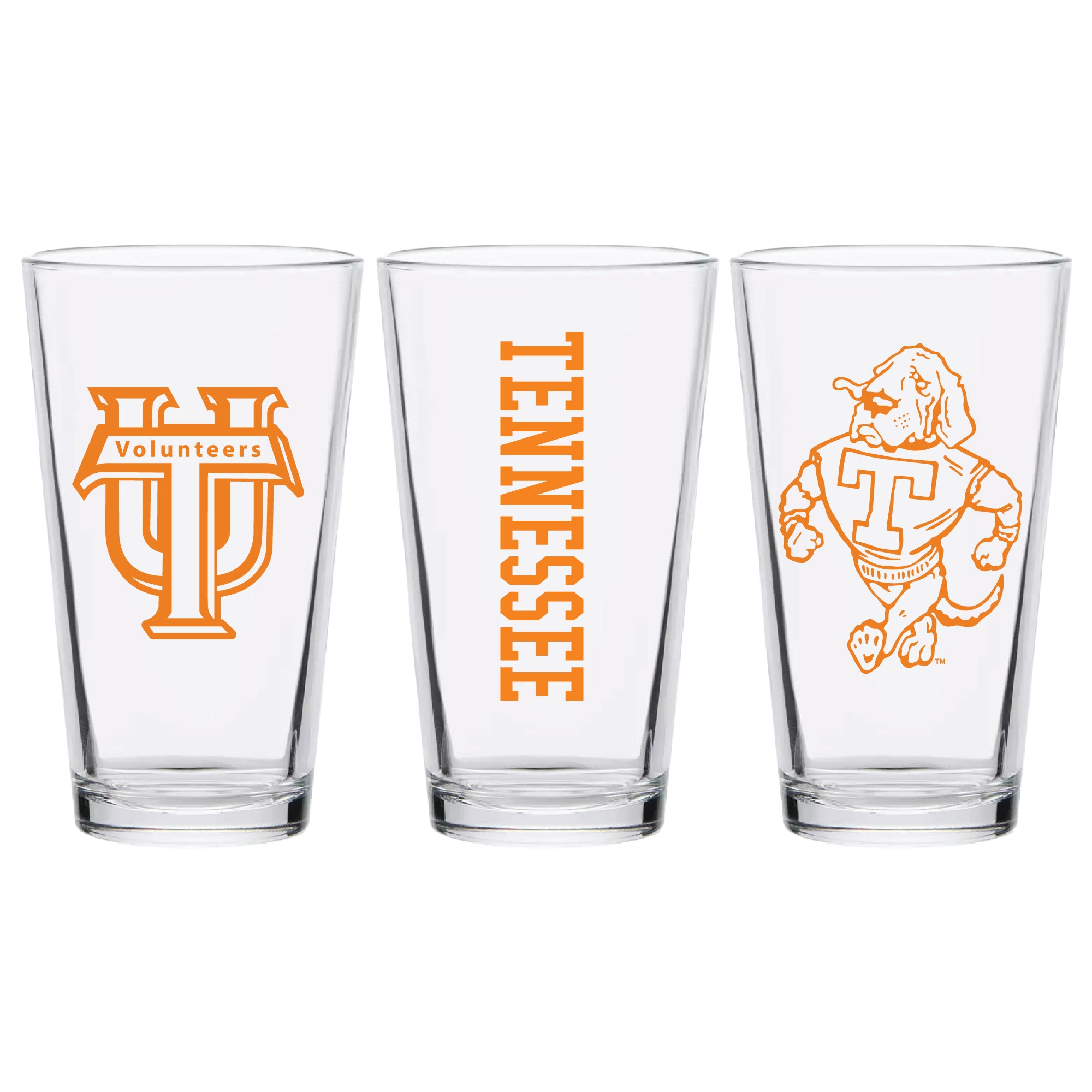 Set of 2 Tennessee Volunteers College Vault Sketch 16oz Pints