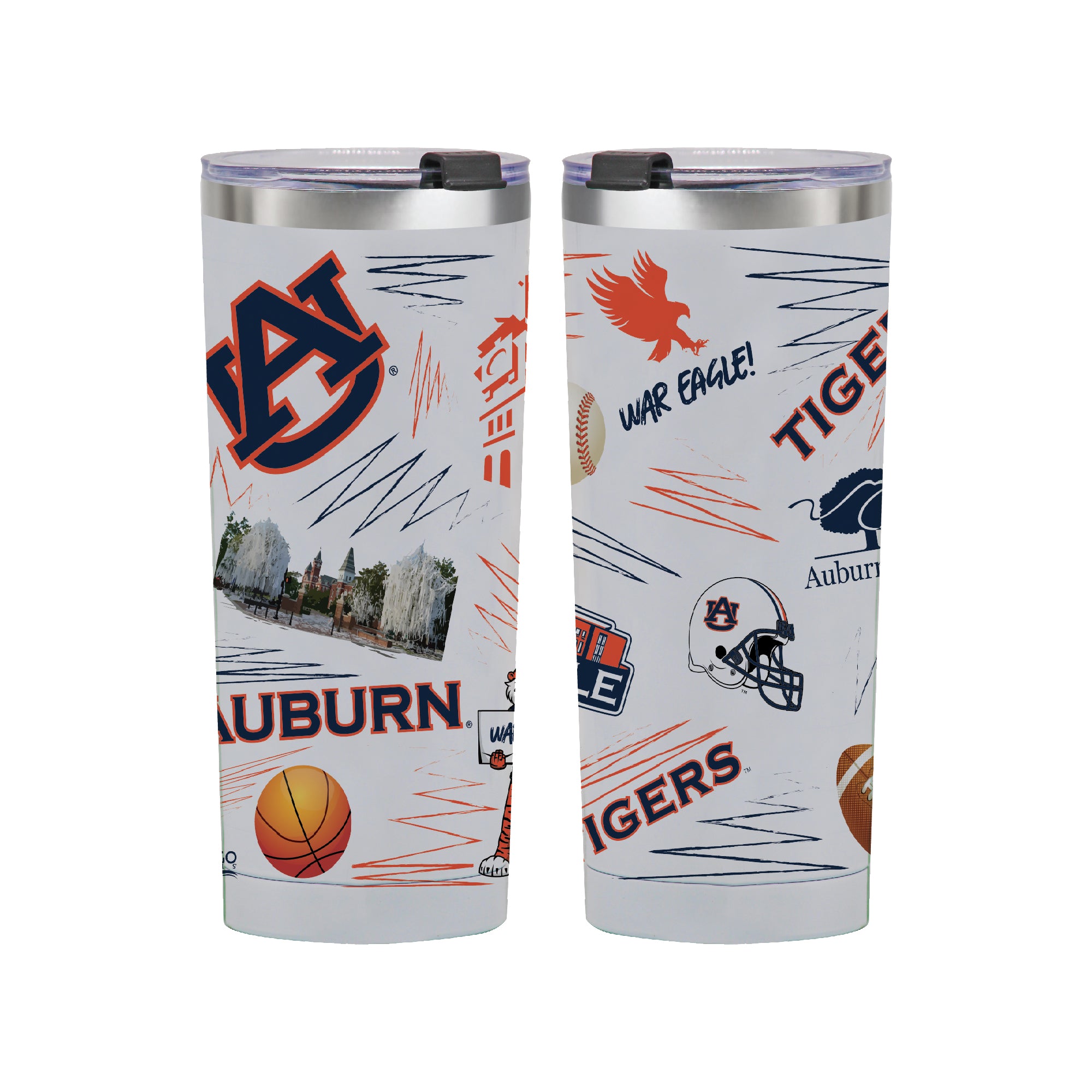 Auburn Tigers 24oz Local Stainless Steel Tumbler