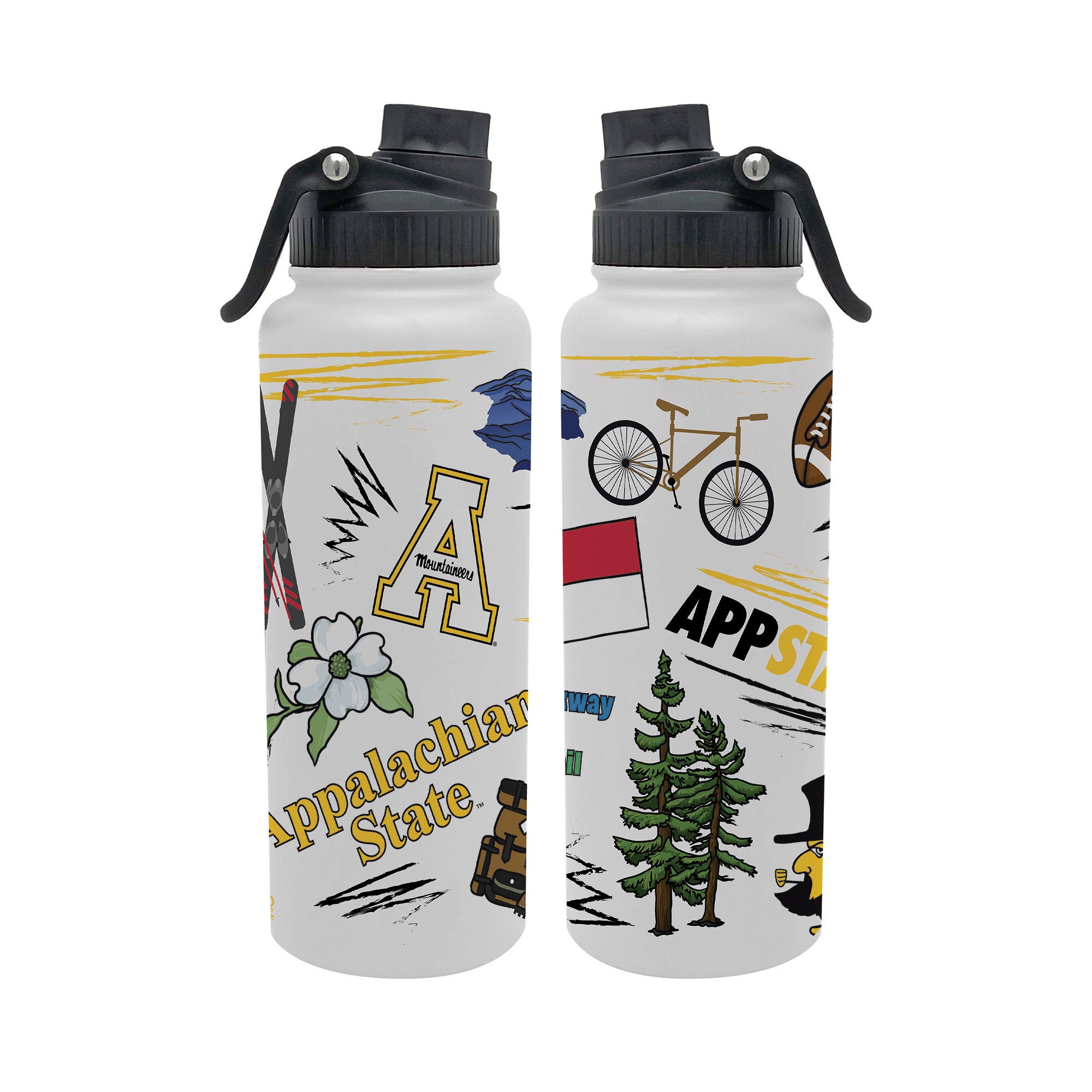 34oz App State Mountaineers Local Aqua Bottle