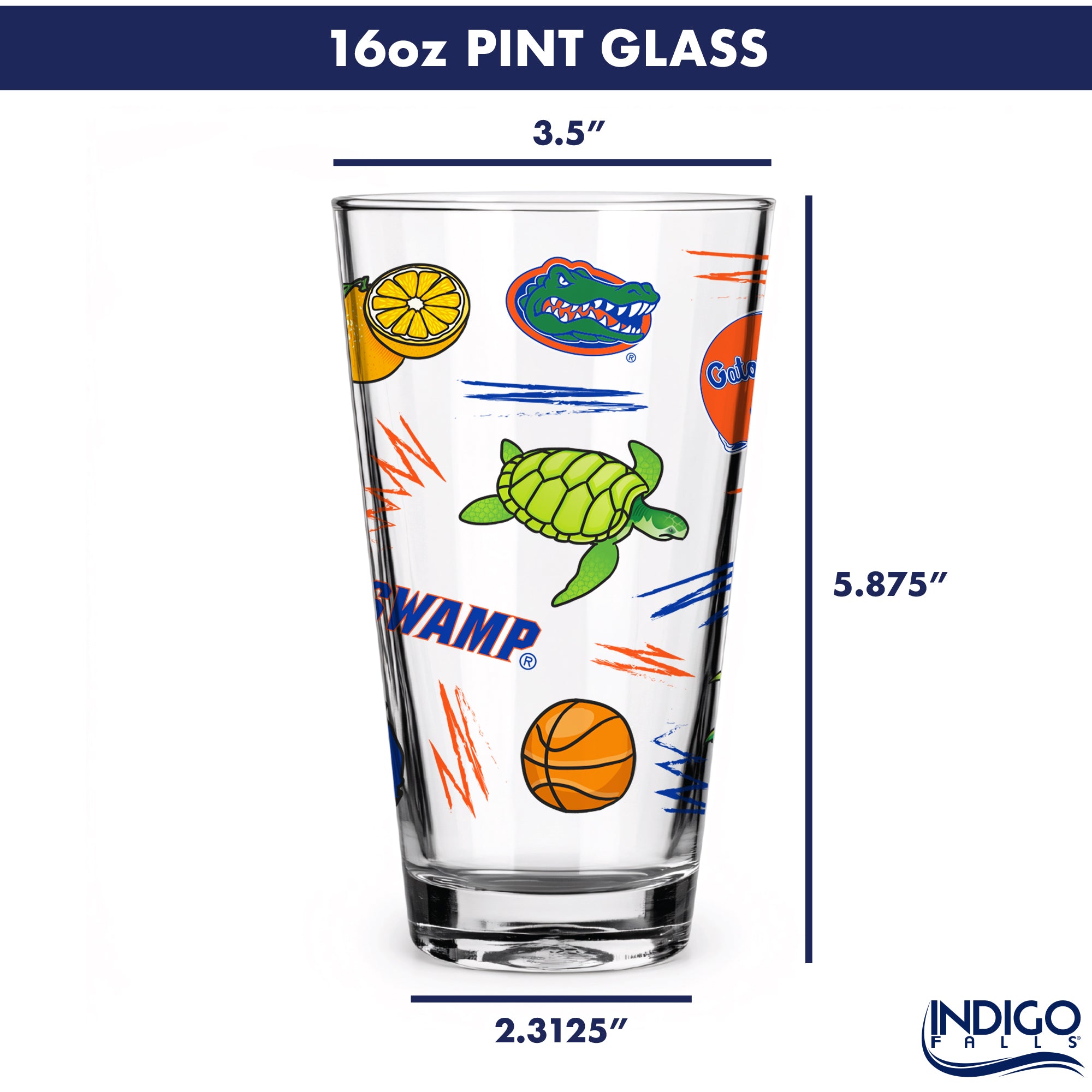 Set of 2 Florida Gators Local 16oz Pints