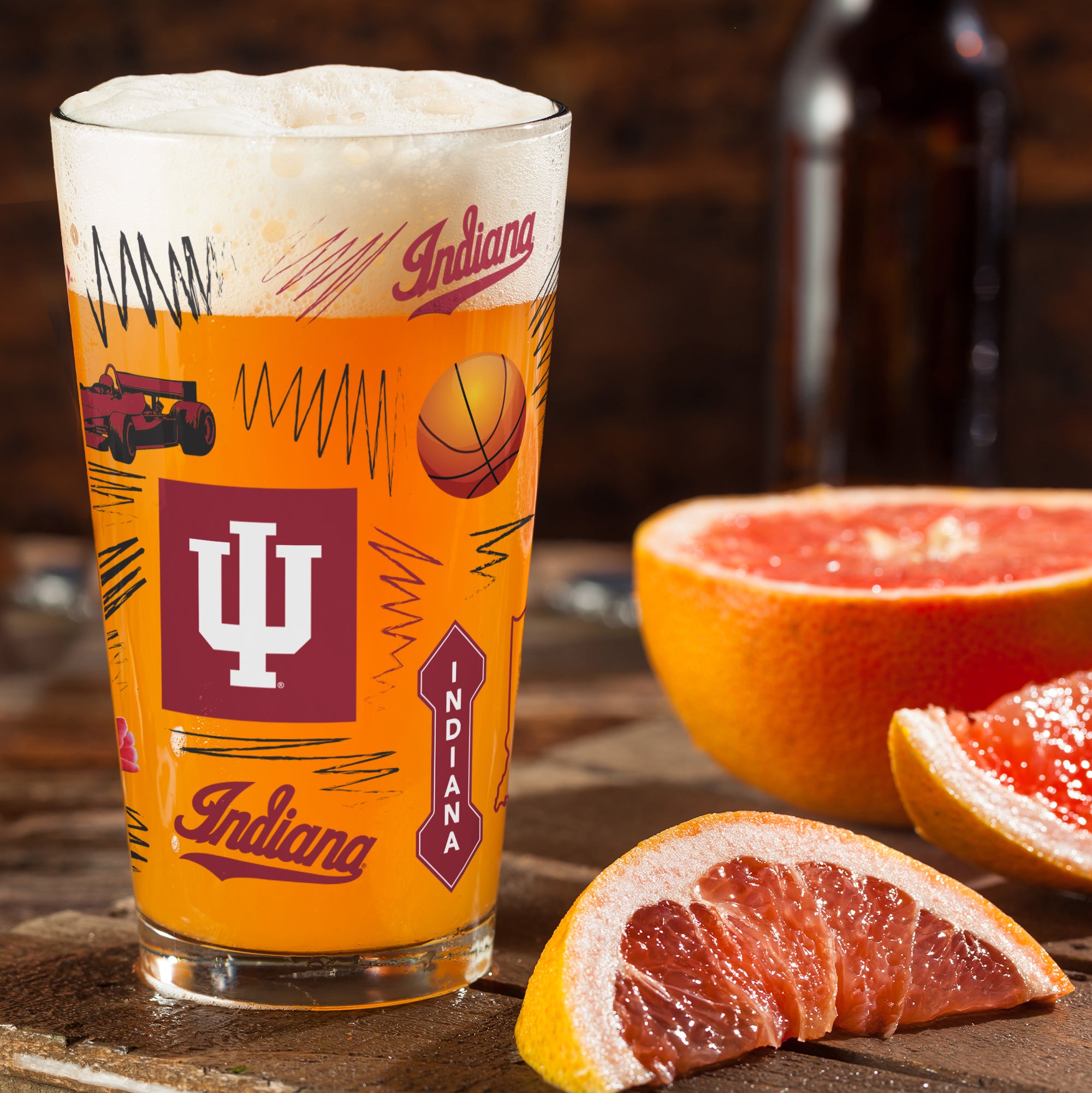 Set of 2 Indiana Hoosiers Local 16oz Pints