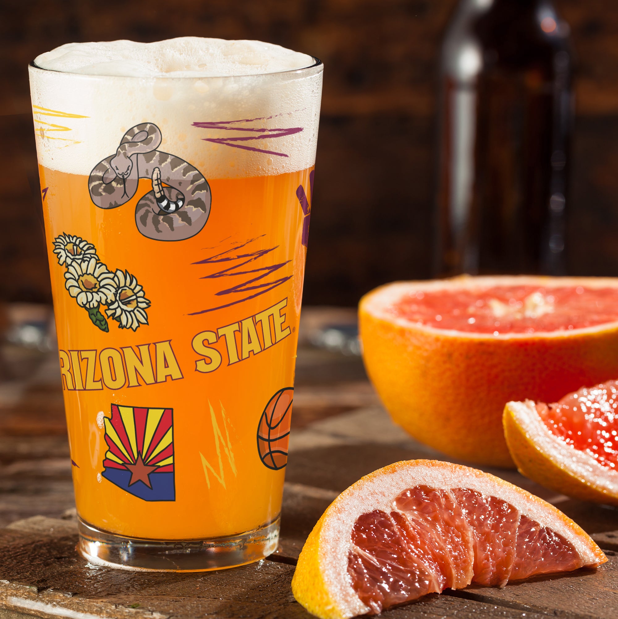 Set of 2 Arizona State Sun Devils Local 16oz Pints