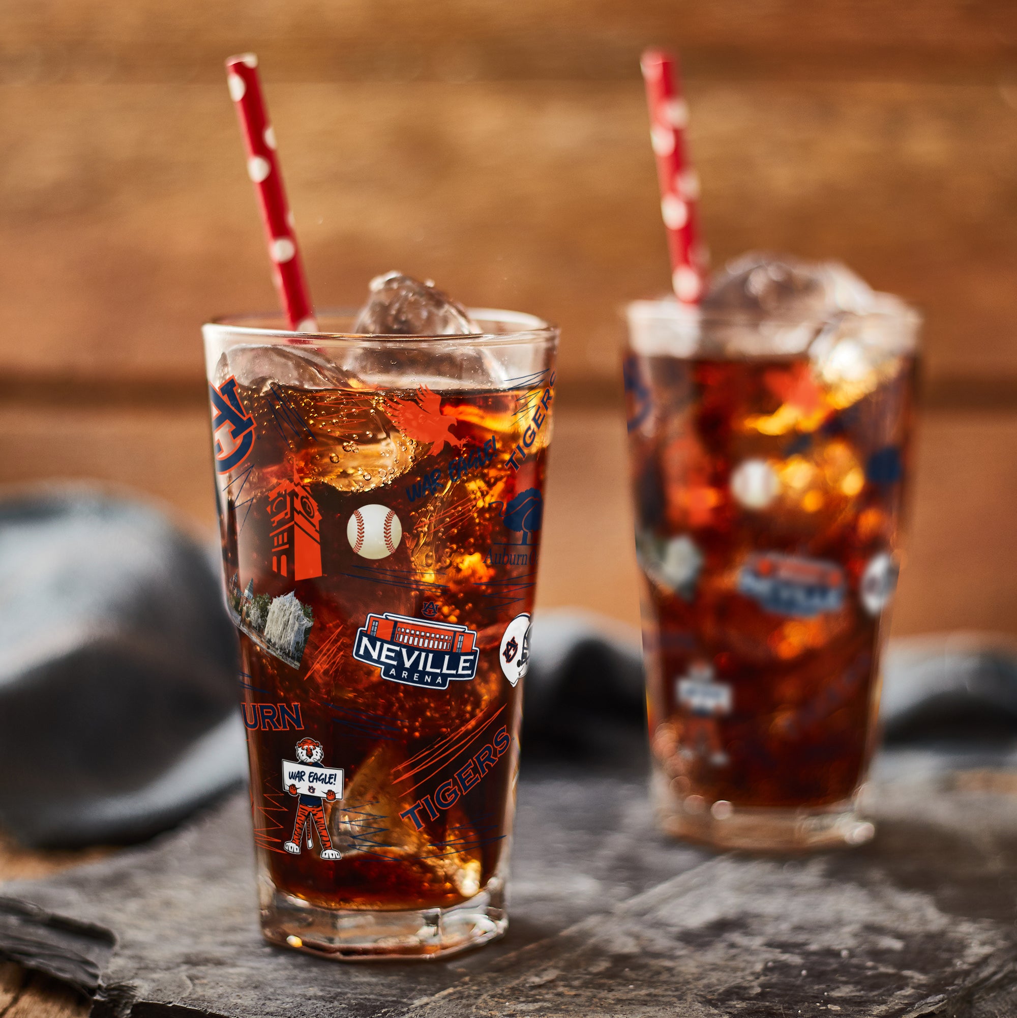 Set of 2 Auburn Tigers Local 16oz Pints