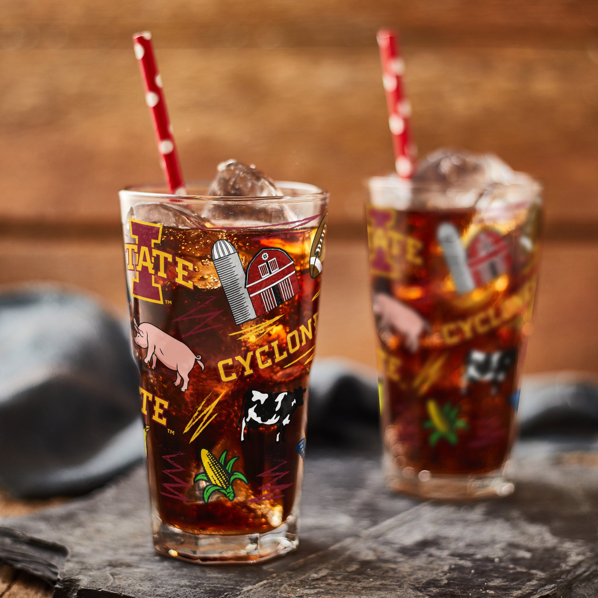 Set of 2 Iowa State Cyclones Local 16oz Pints