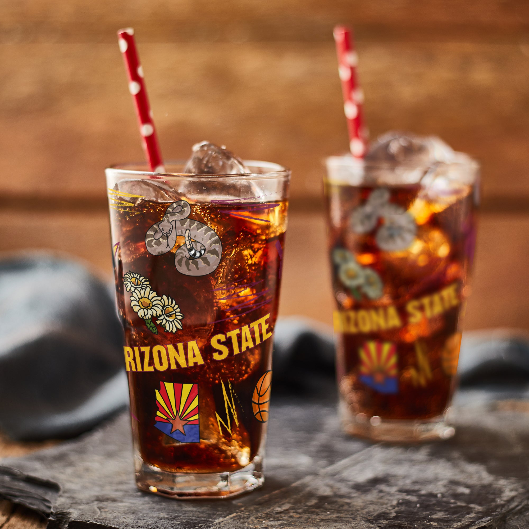 Set of 2 Arizona State Sun Devils Local 16oz Pints