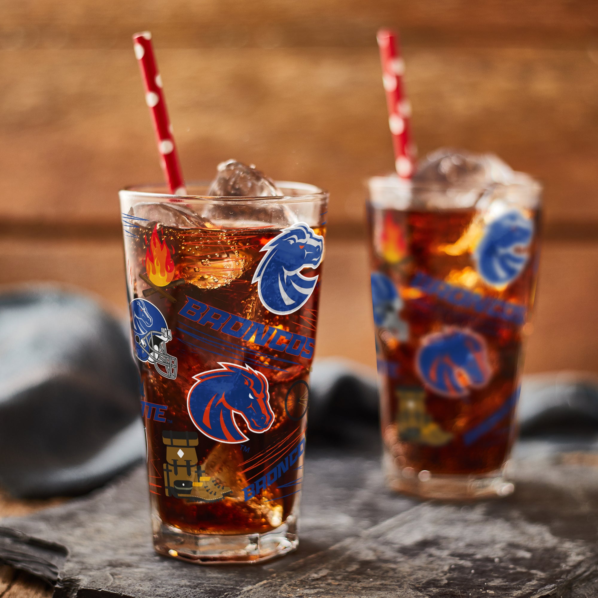 Set of 2 Boise State Broncos Local 16oz Pints
