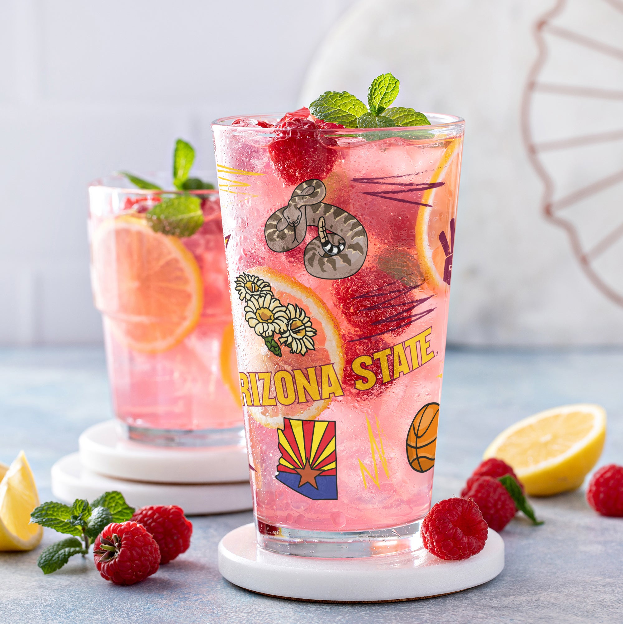 Set of 2 Arizona State Sun Devils Local 16oz Pints