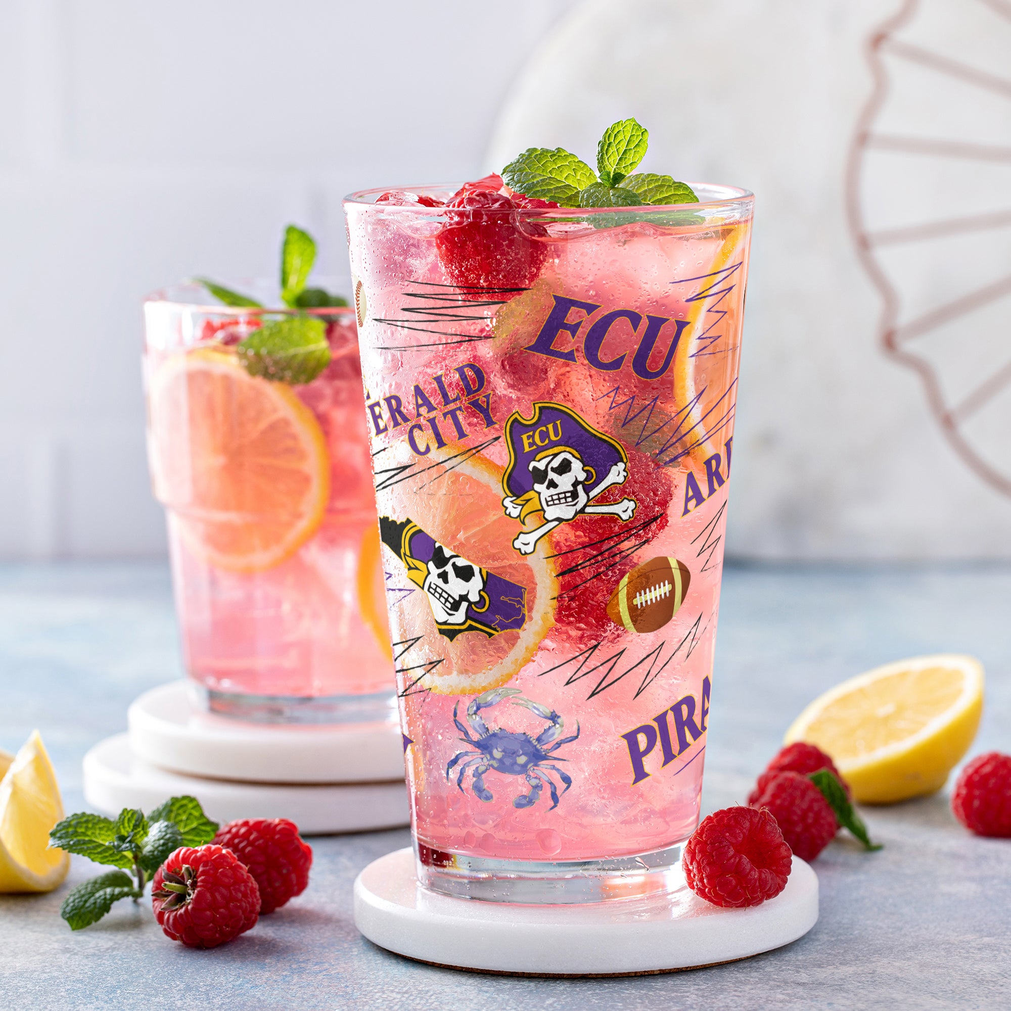 Set of 2 East Carolina Pirates Local 16oz Pints