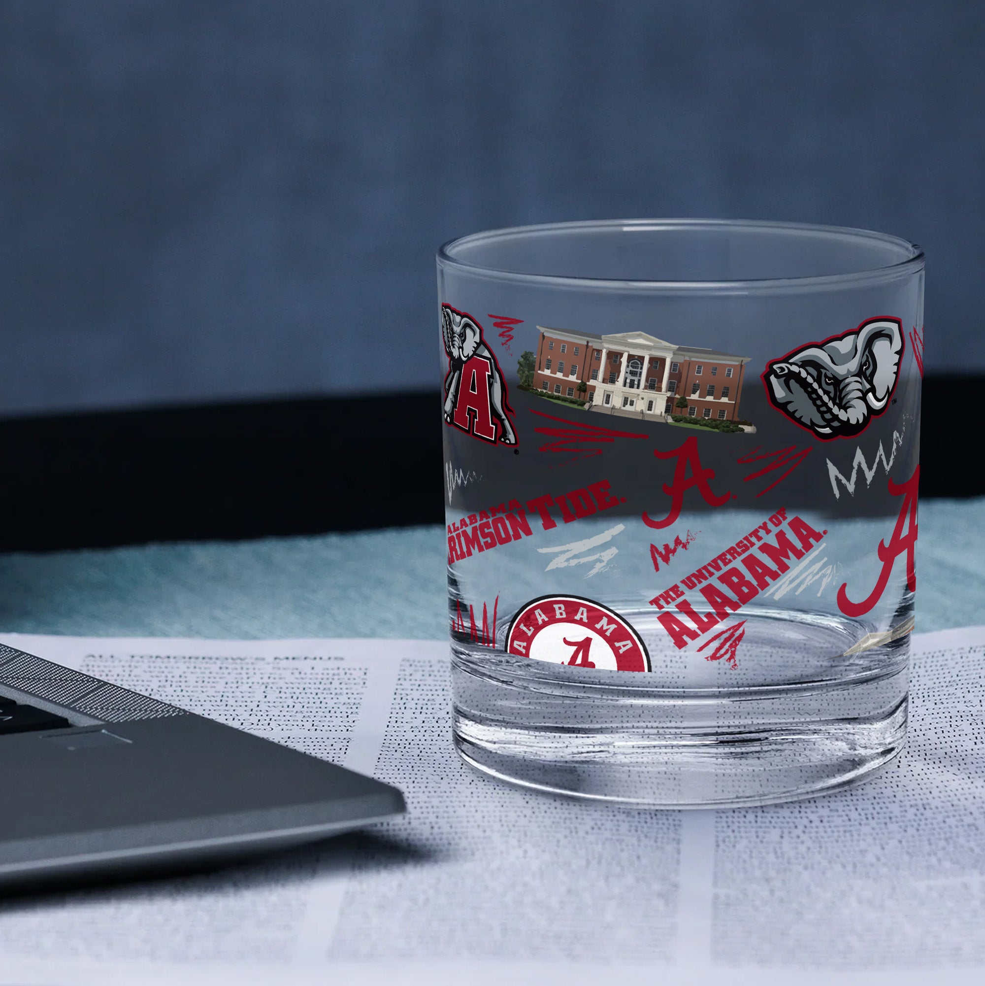 Set of 2 Alabama Crimson Tide 14oz Local Rocks Glasses