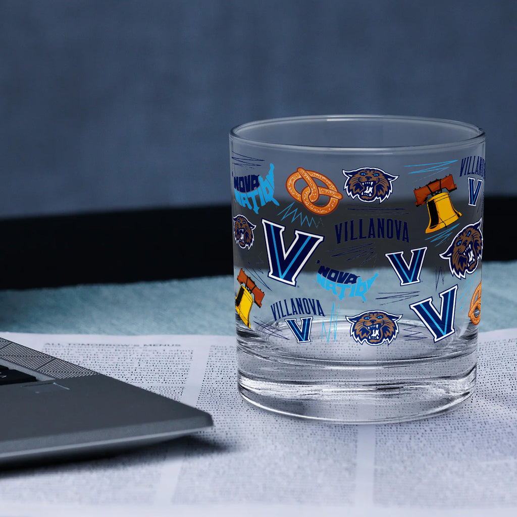 Set of 2 Villanova Wildcats 14oz Local Rocks Glasses