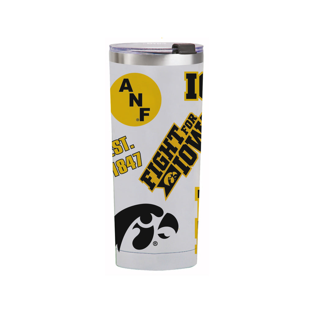 24oz Iowa Hawkeyes Medley Stainless Steel Tumbler