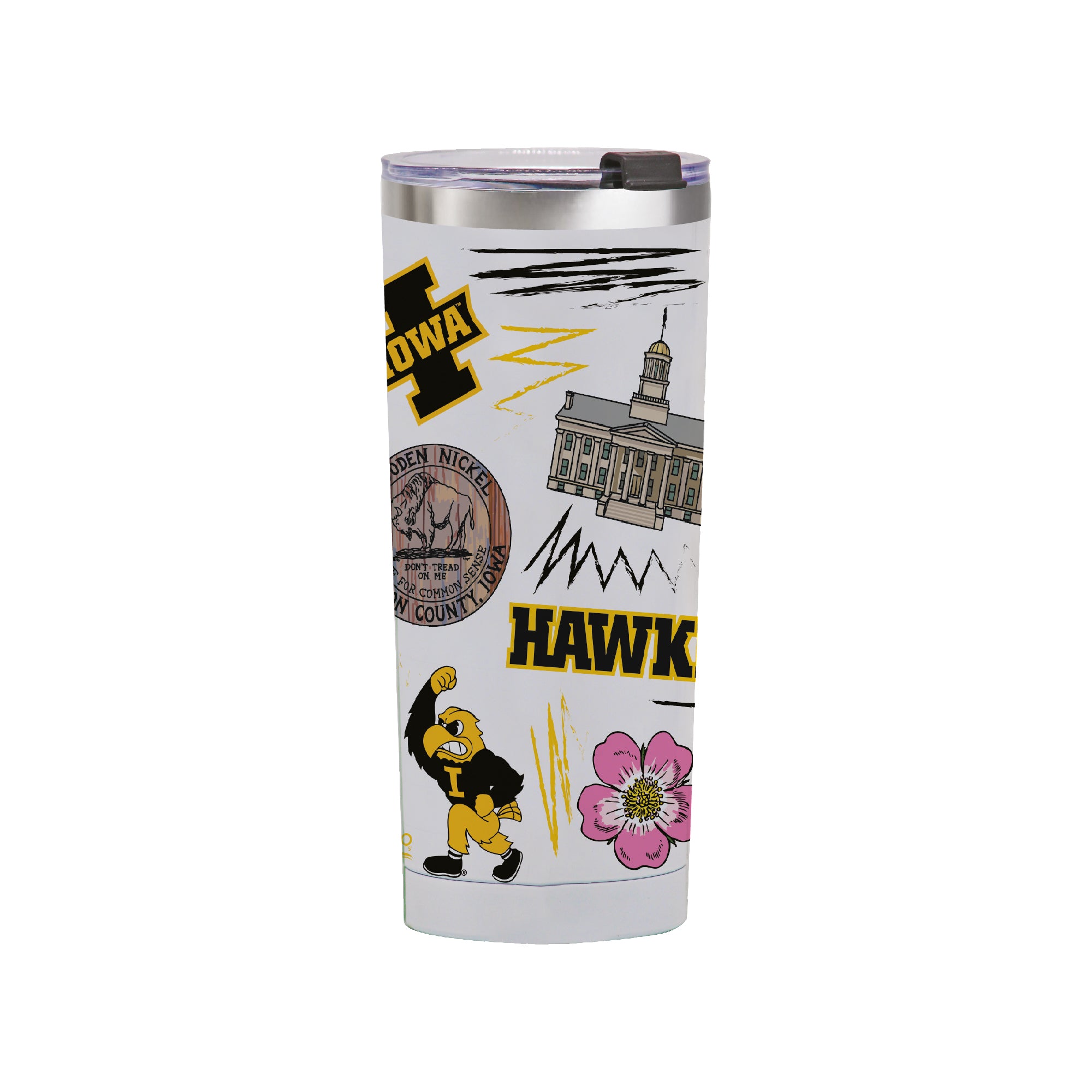Iowa Hawkeyes 24oz Local Stainless Steel Tumbler