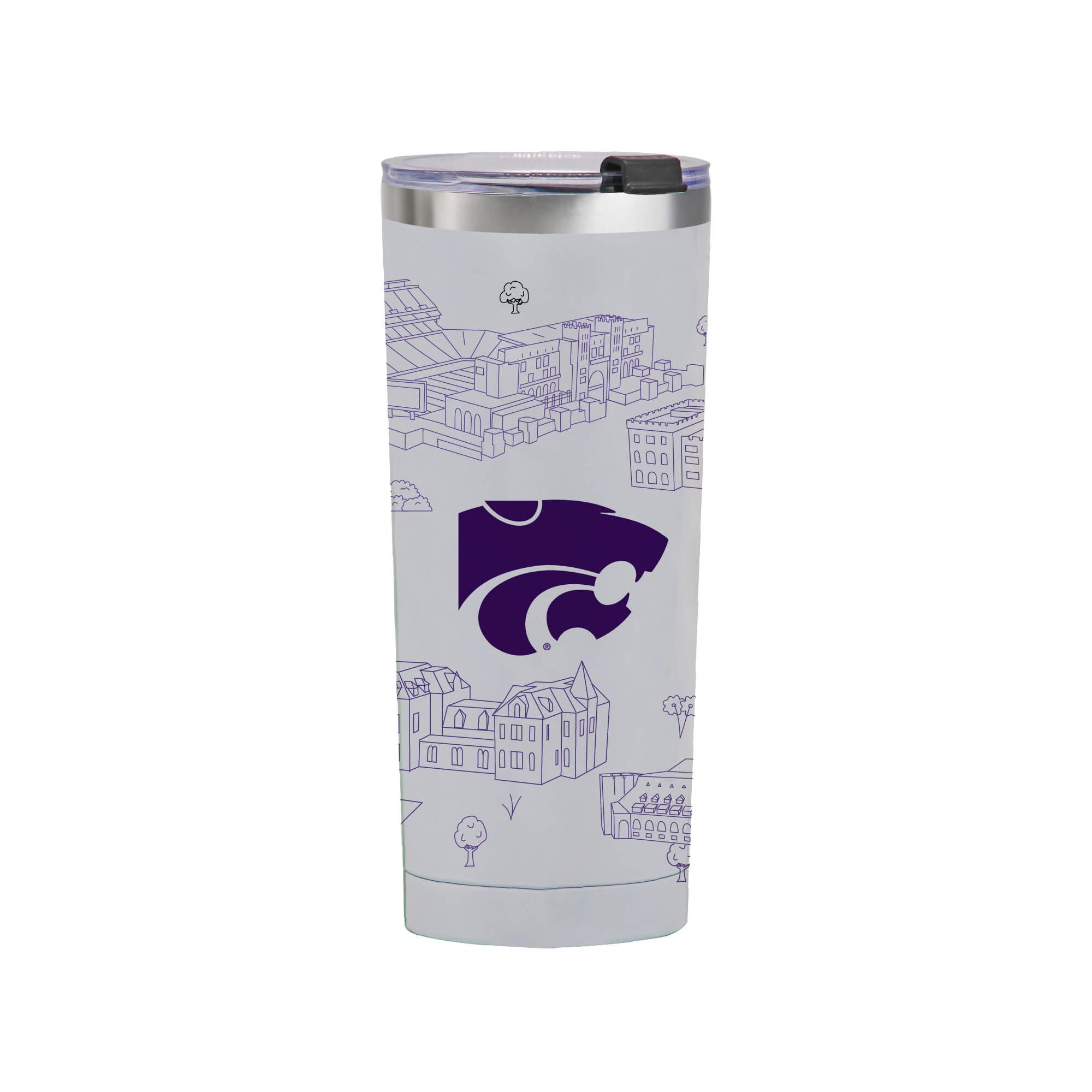 Kansas State Wildcats 24oz Campus Line Art Tumbler