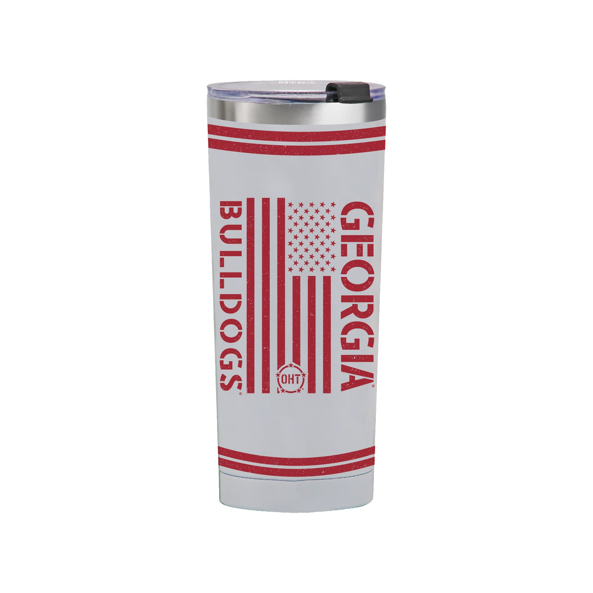 24oz Georgia Bulldogs OHT TC Flag Tumbler
