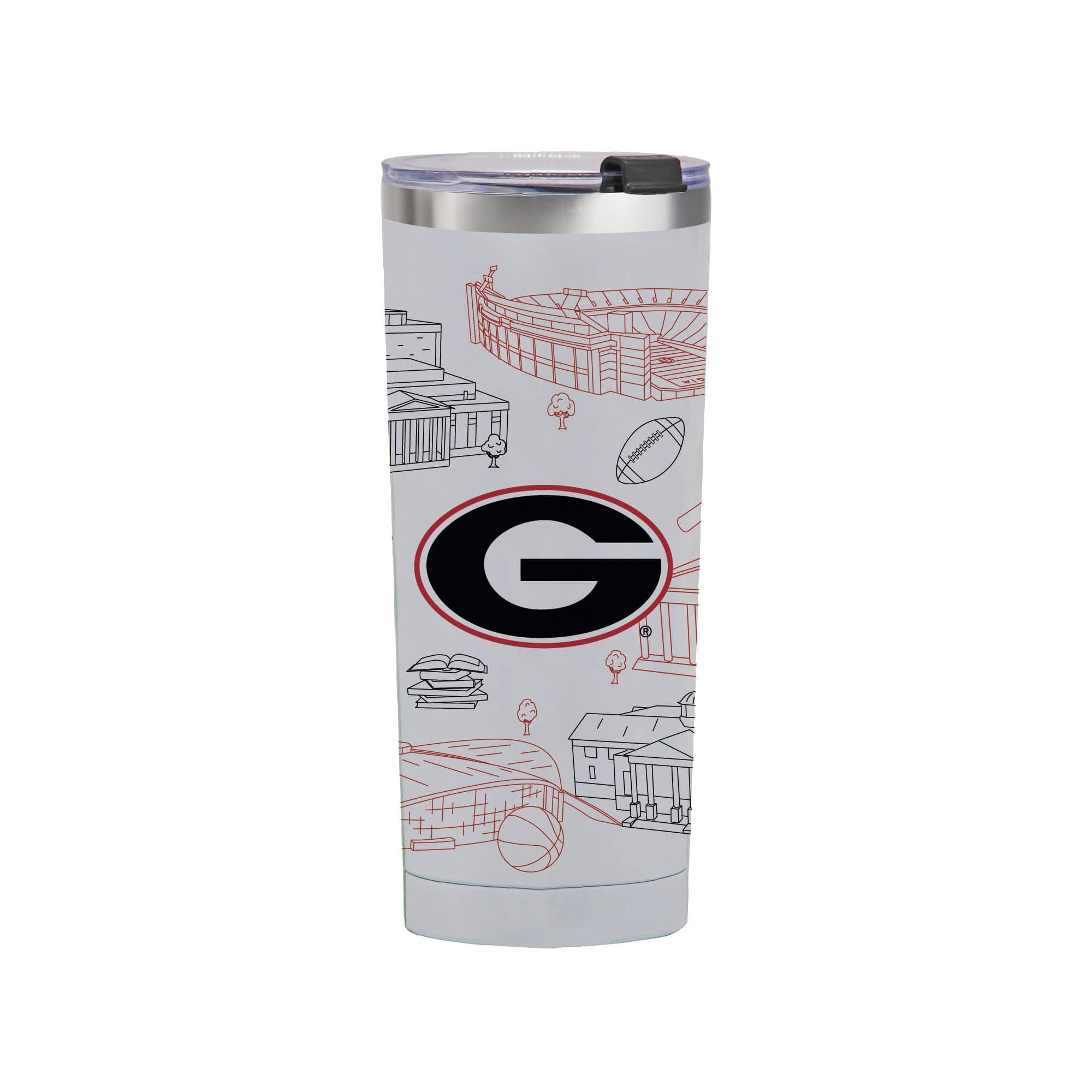 Georgia Bulldogs 24oz Campus Line Art Tumbler