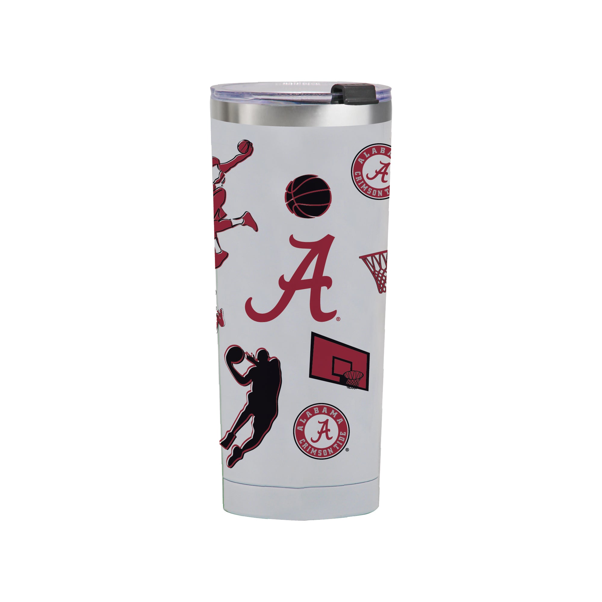 24oz Alabama Crimson Tide Basketball Sketch Tumbler