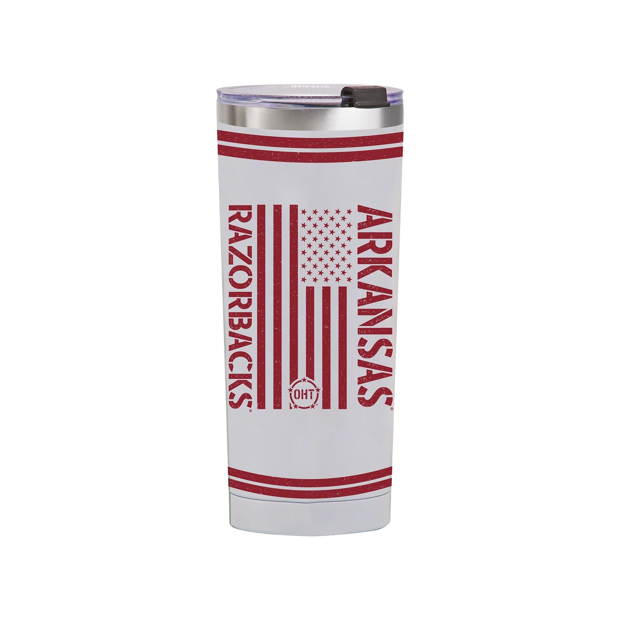 24oz Arkansas Razorbacks OHT TC Flag Tumbler