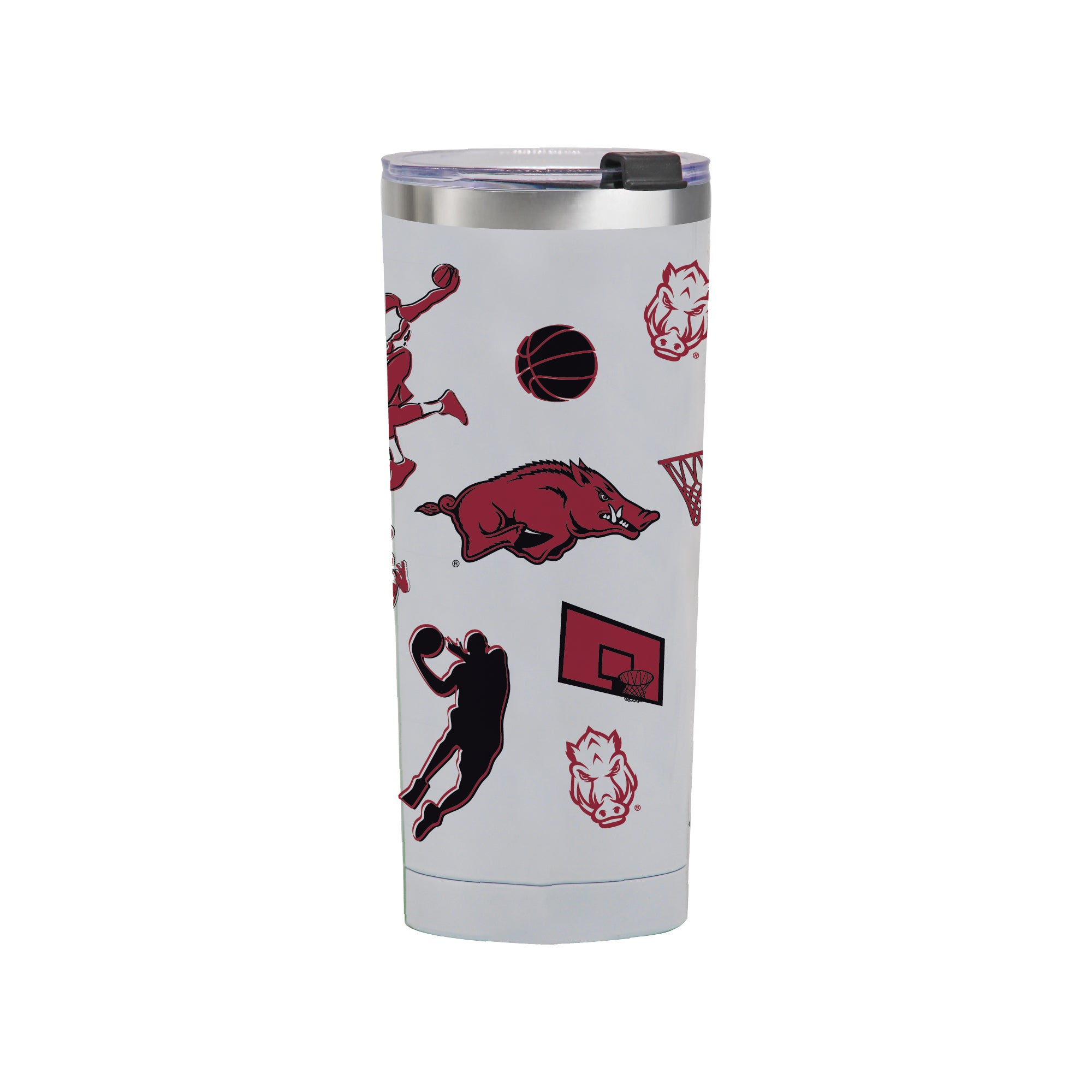 24oz Arkansas Razorbacks Basketball Sketch Tumbler