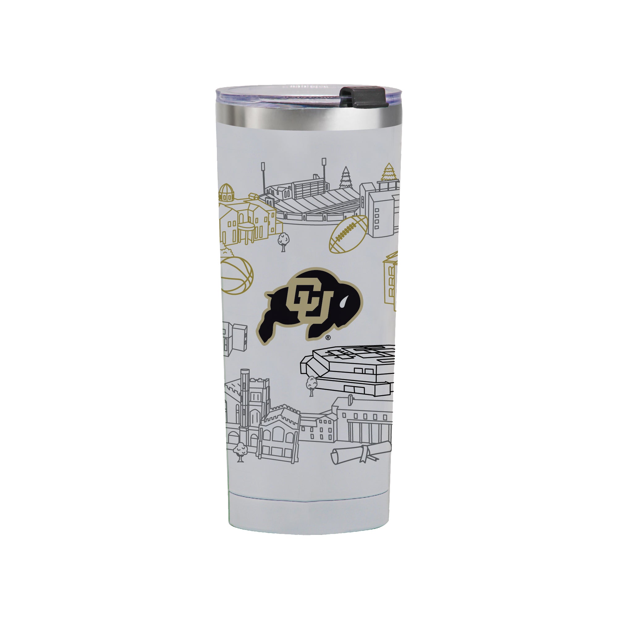 Colorado Buffaloes 24oz Campus Line Art Tumbler