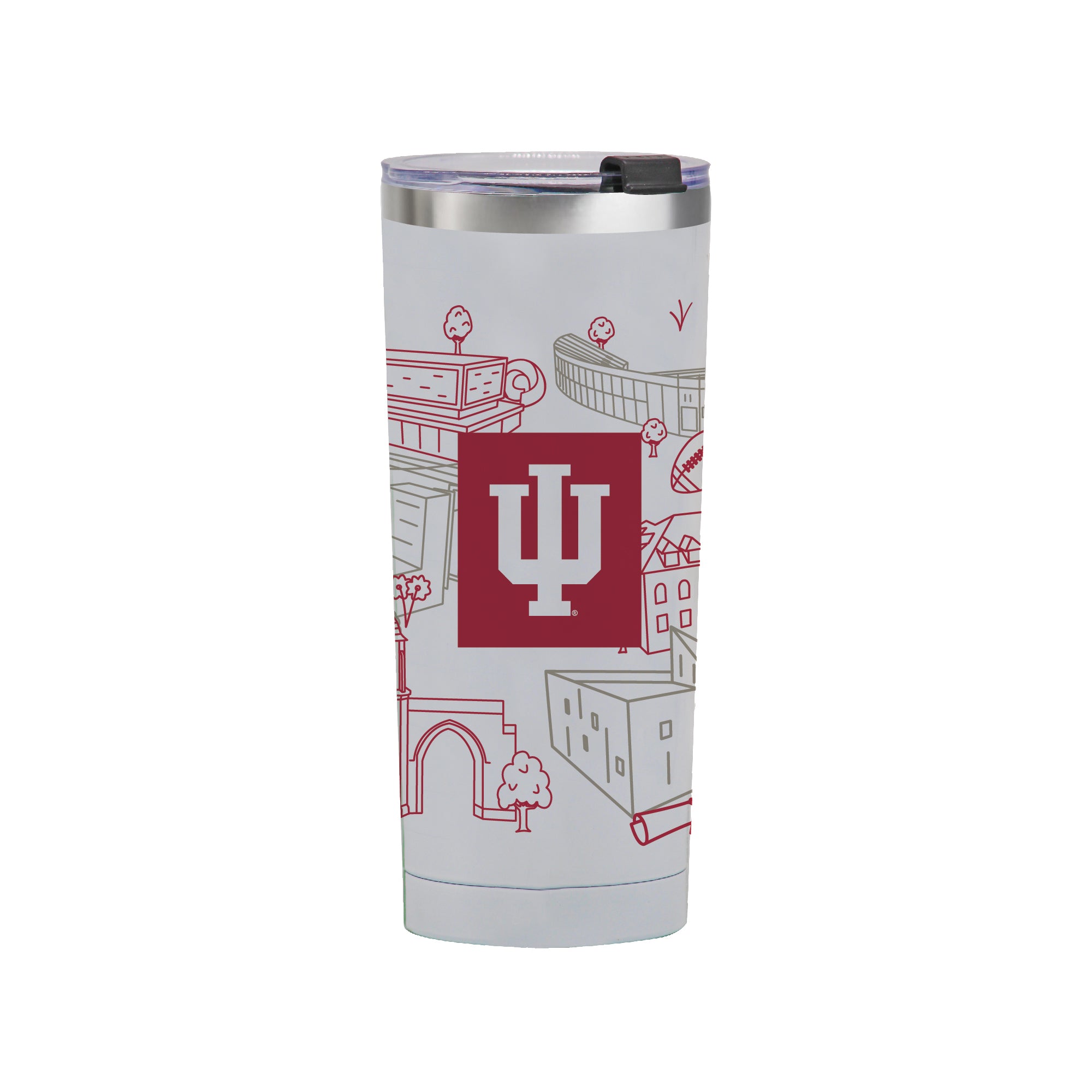 Indiana Hoosiers 24oz Campus Line Art Tumbler
