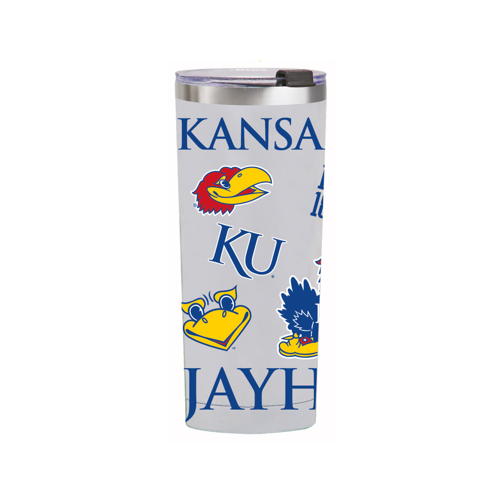 24oz Kansas Jayhawks Medley Stainless Steel Tumbler