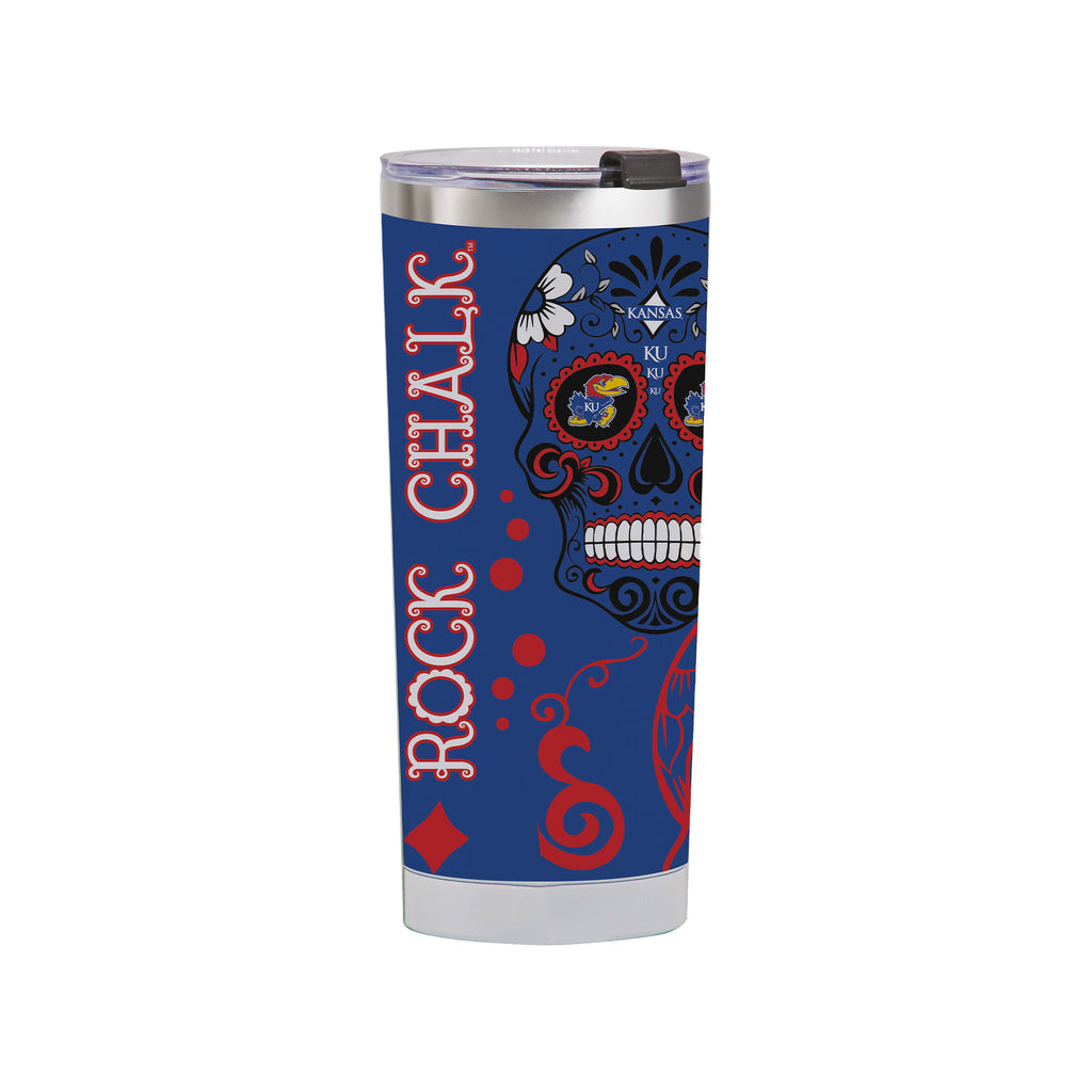 Kansas Jayhawks 24oz Dia de los Muertos Tumbler