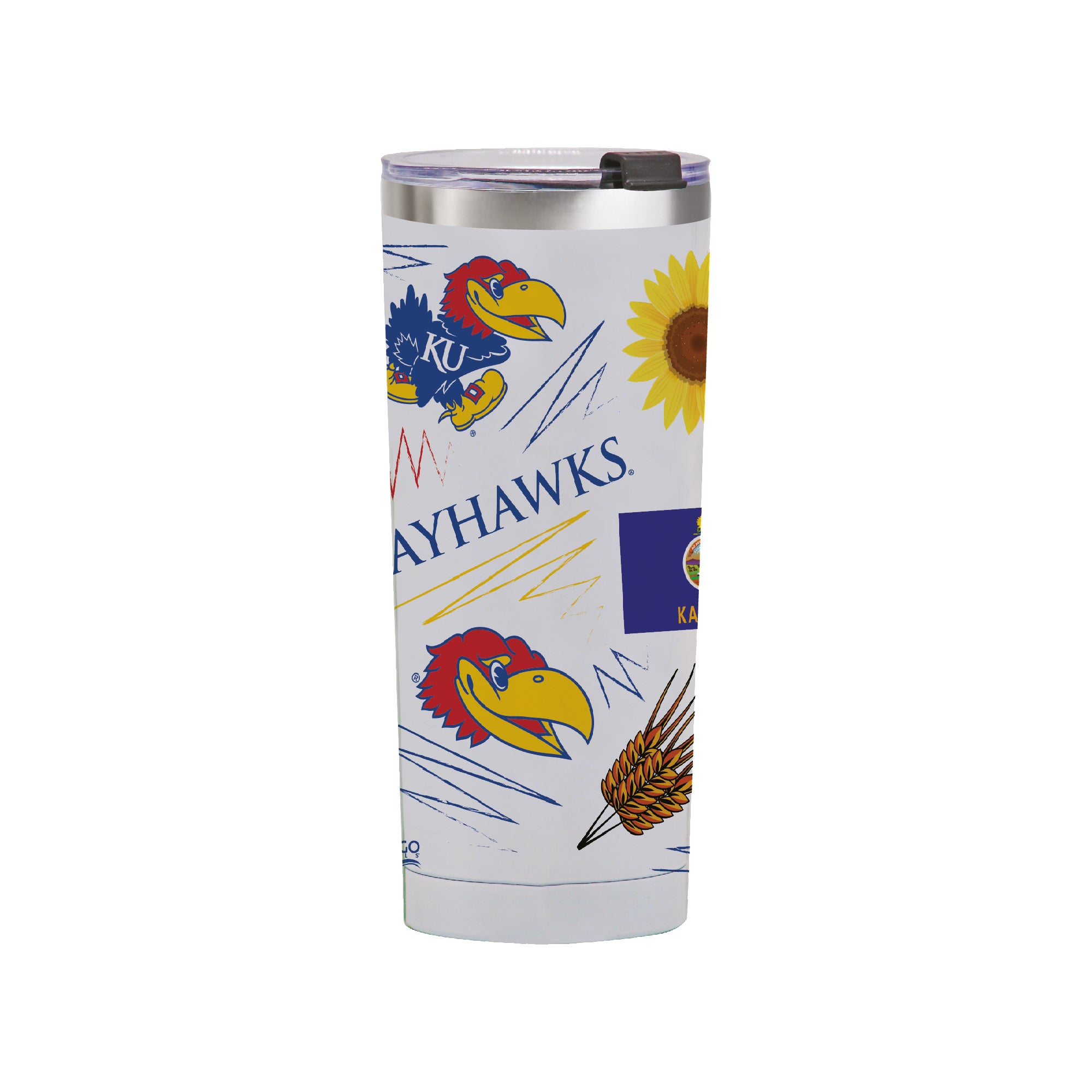 Kansas Jayhawks 24oz Local Stainless Steel Tumbler