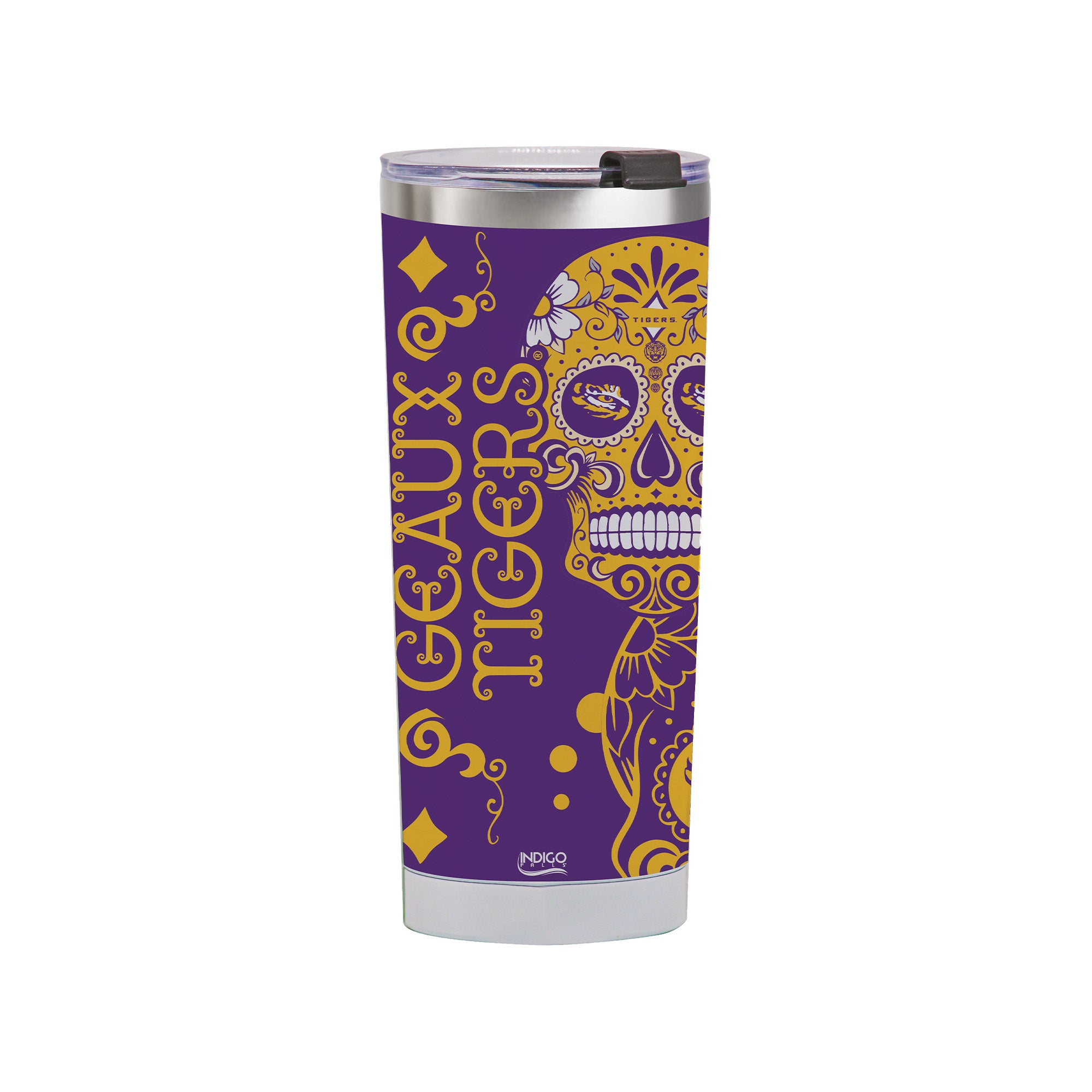 LSU Tigers 24oz Dia de los Muertos Tumbler