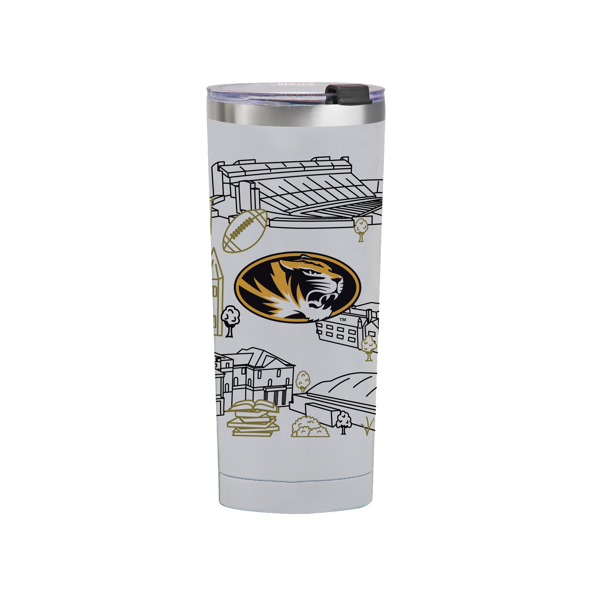Missouri Tigers 24oz Campus Line Art Tumbler