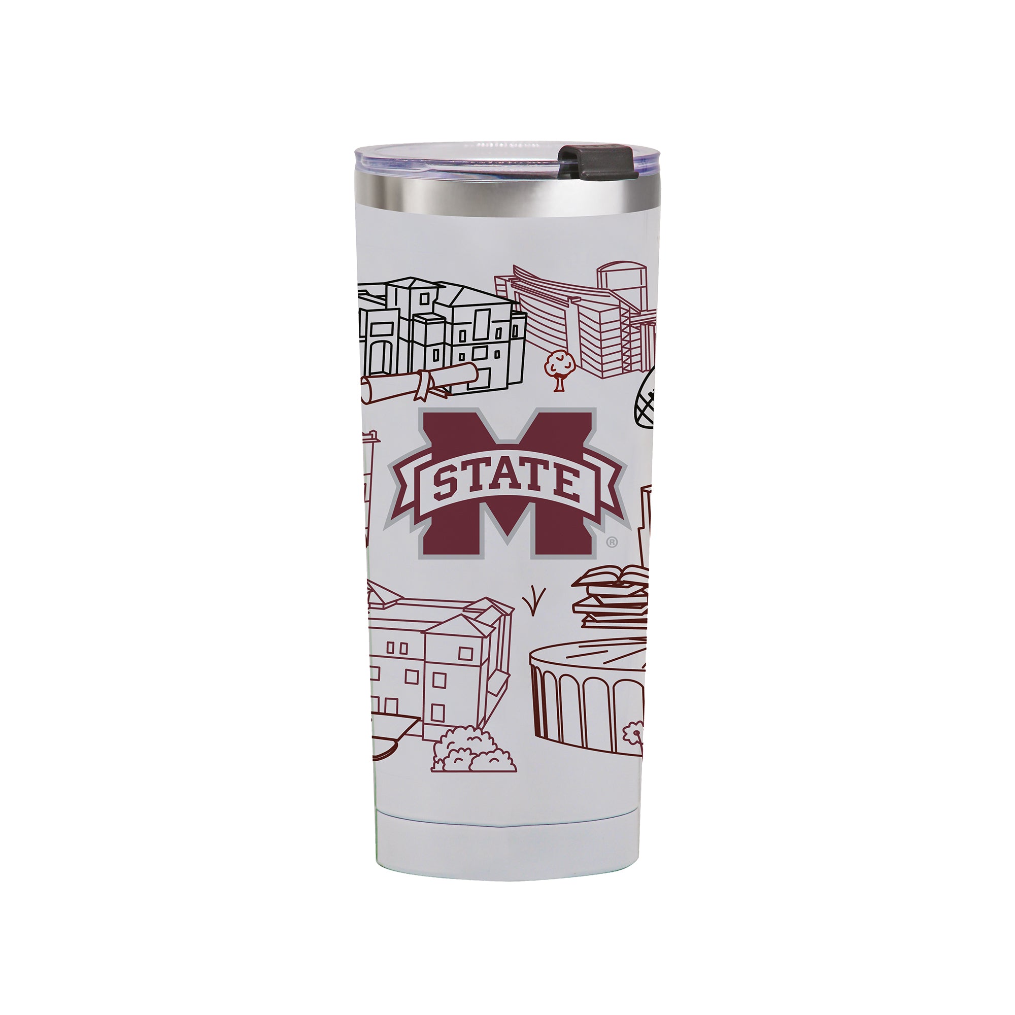 Mississippi State Bulldogs 24oz Campus Line Art Tumbler