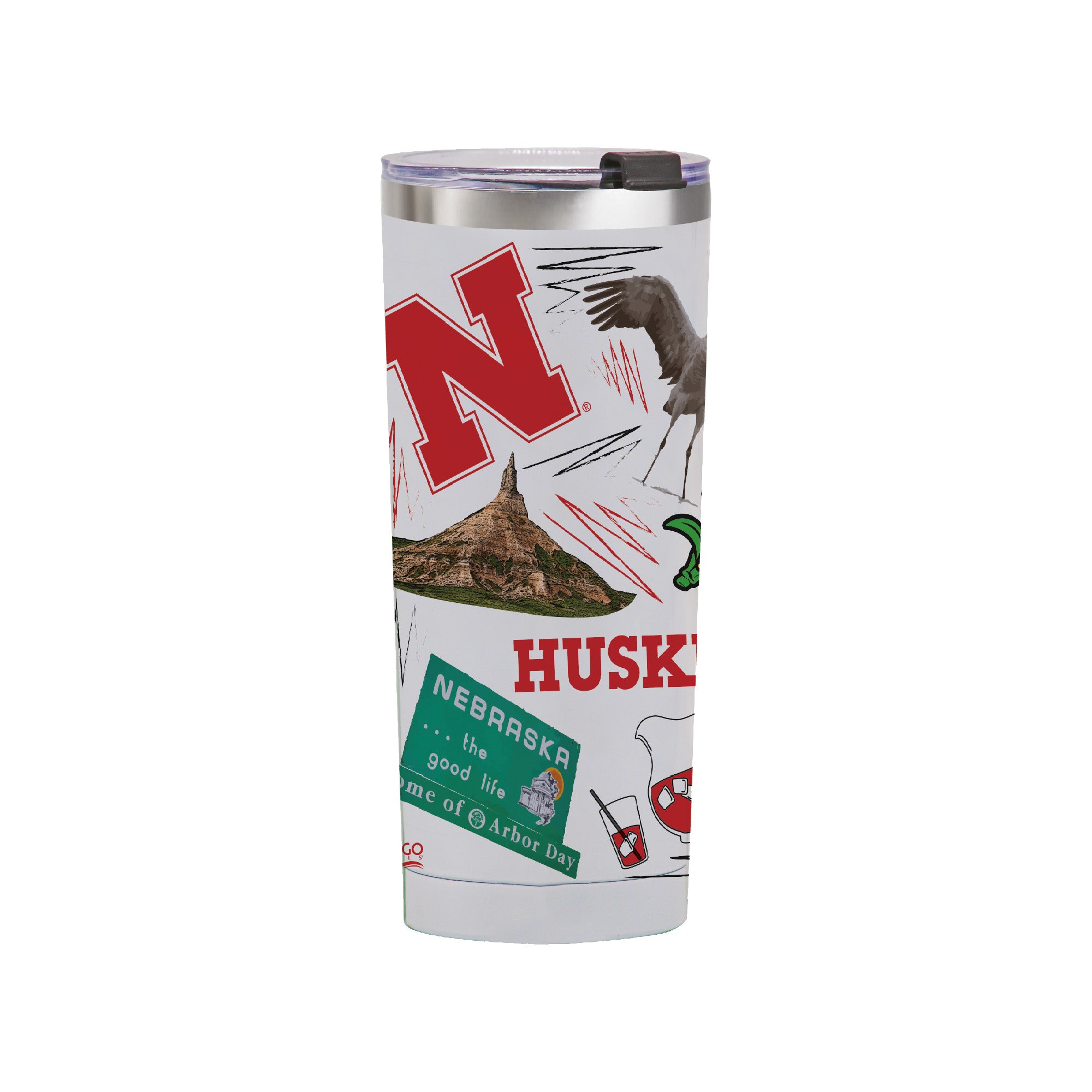 Nebraska Cornhuskers 24oz Local Stainless Steel Tumbler