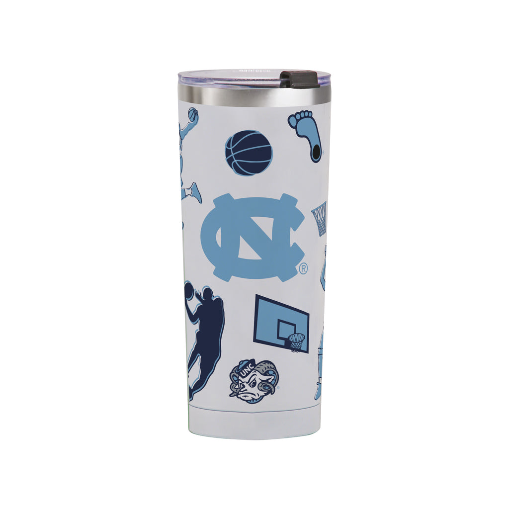 24oz North Carolina Tar Heels Basketball Sketch Tumbler