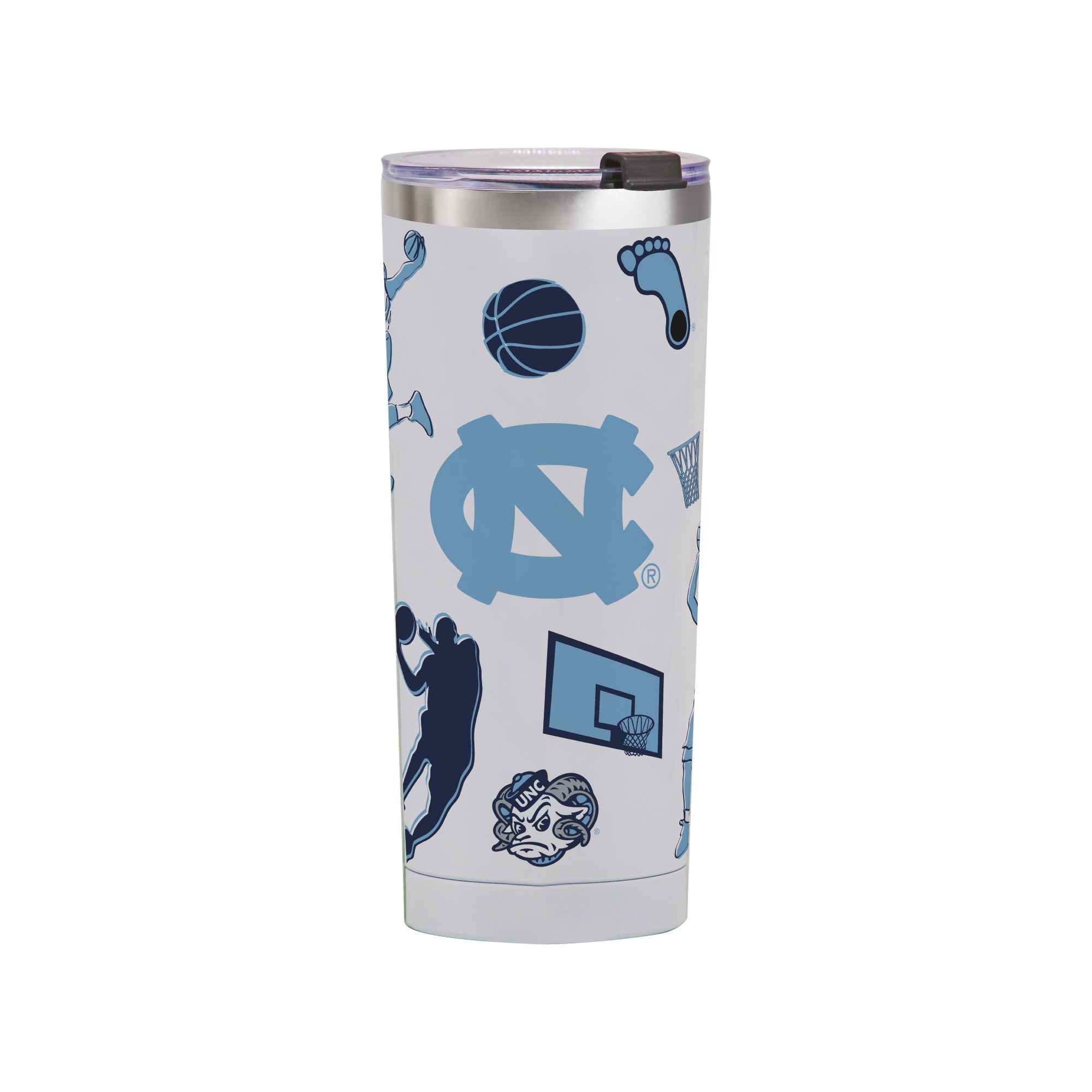 24oz North Carolina Tar Heels Basketball Sketch Tumbler