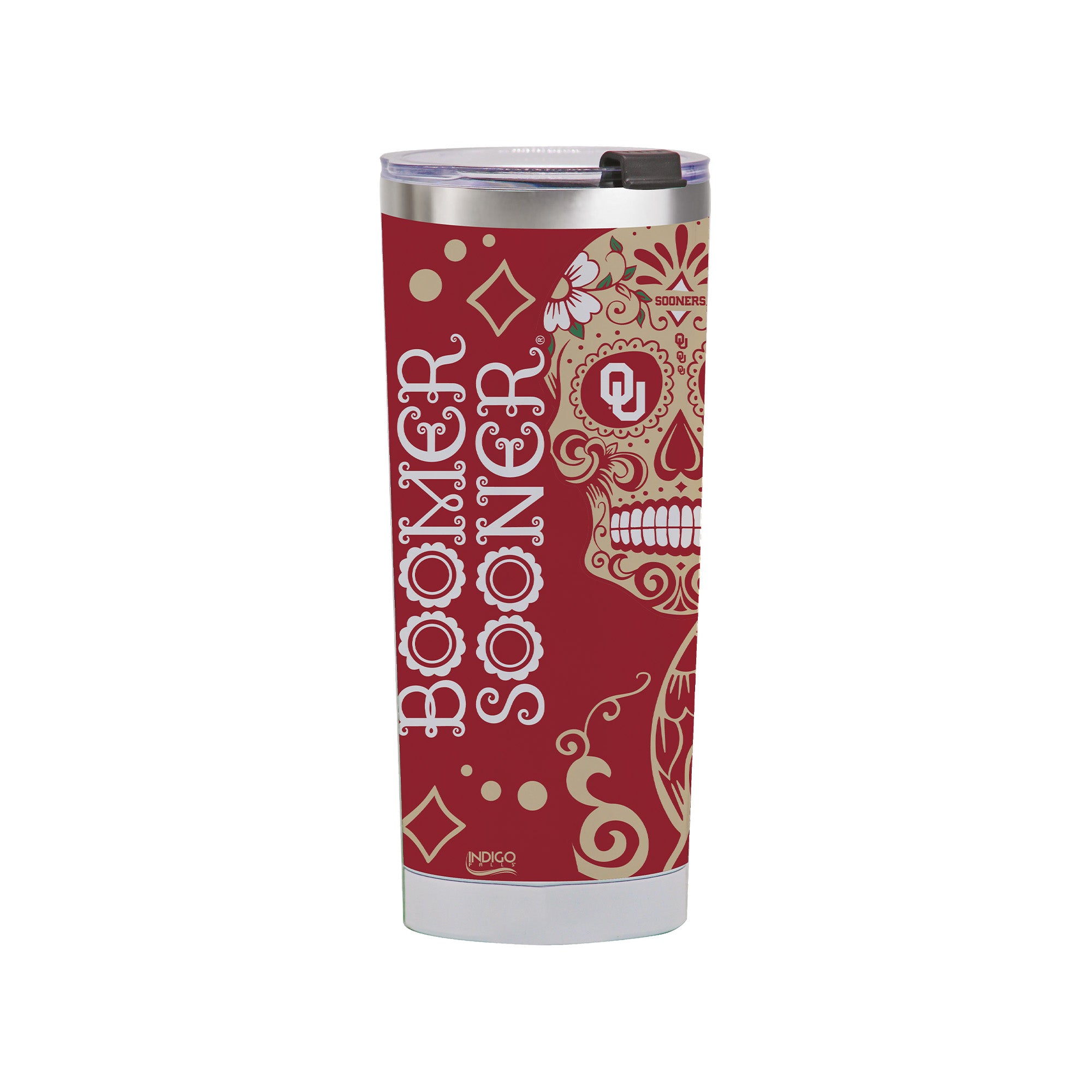 Oklahoma Sooners 24oz Dia de los Muertos Tumbler