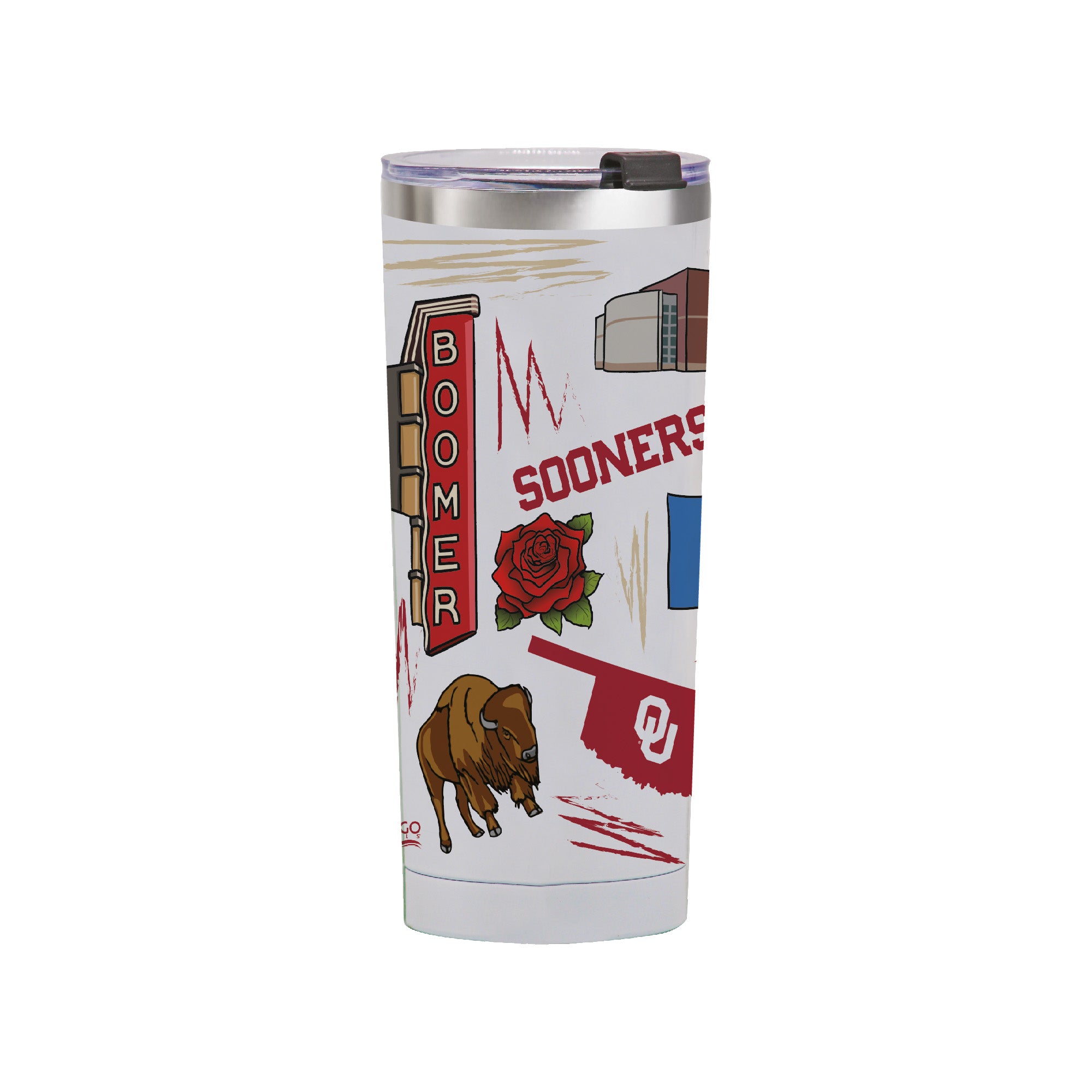 Oklahoma Sooners 24oz Local Stainless Steel Tumbler