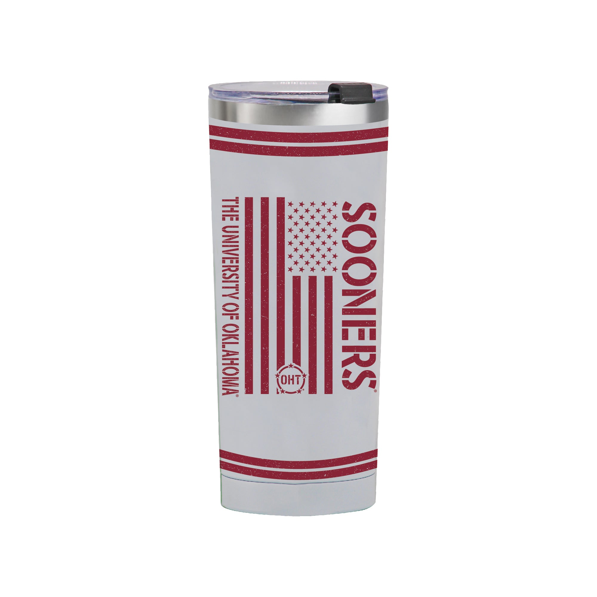 24oz Oklahoma Sooners OHT TC Flag Tumbler