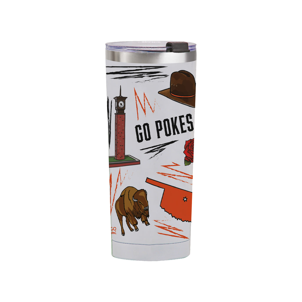 Oklahoma State Cowboys 24oz Local Stainless Steel Tumbler