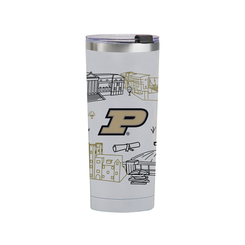 Purdue Boilermakers 24oz Campus Line Art Tumbler