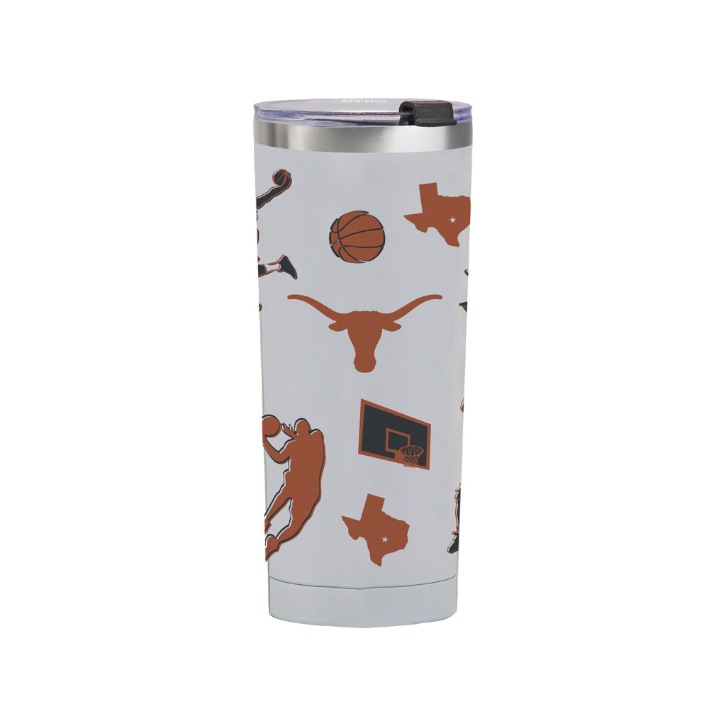 24oz Texas Longhorns Basketball Sketch Tumbler