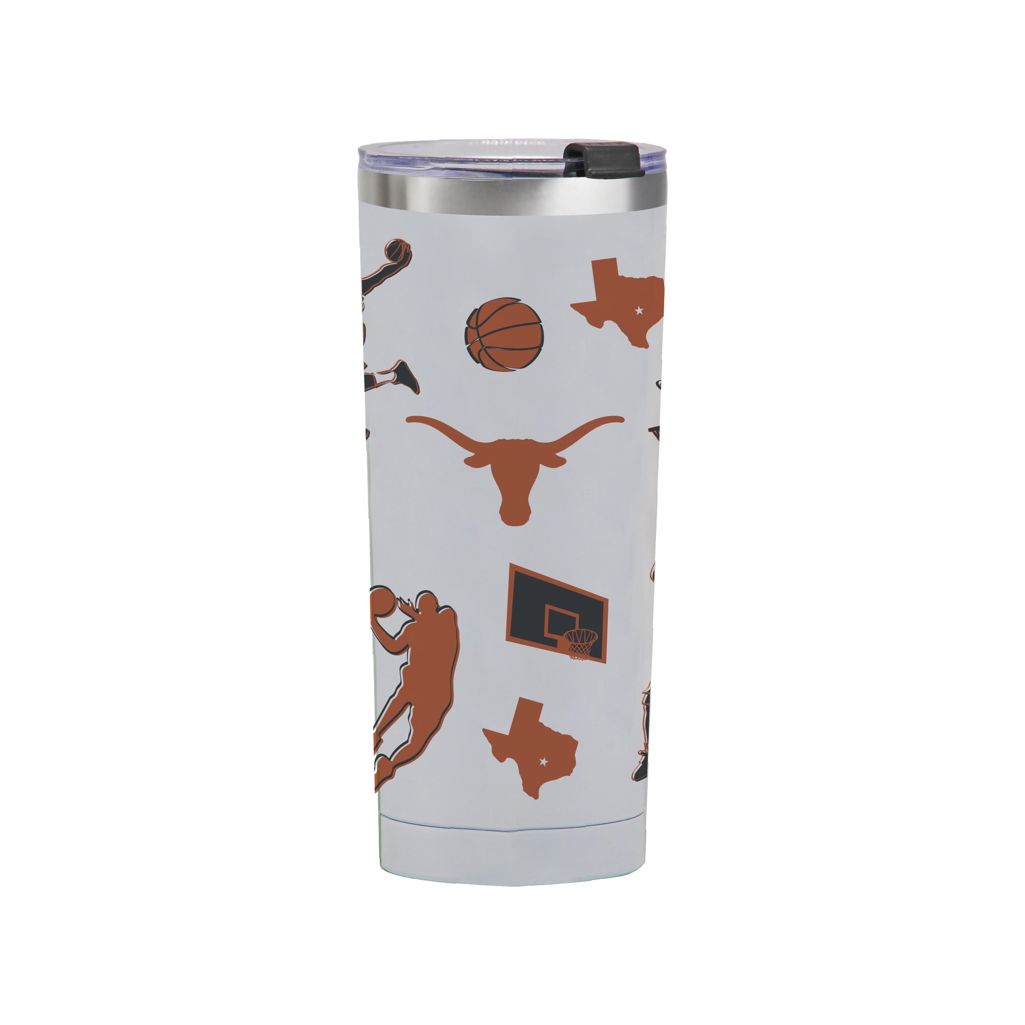 24oz Texas Longhorns Basketball Sketch Tumbler